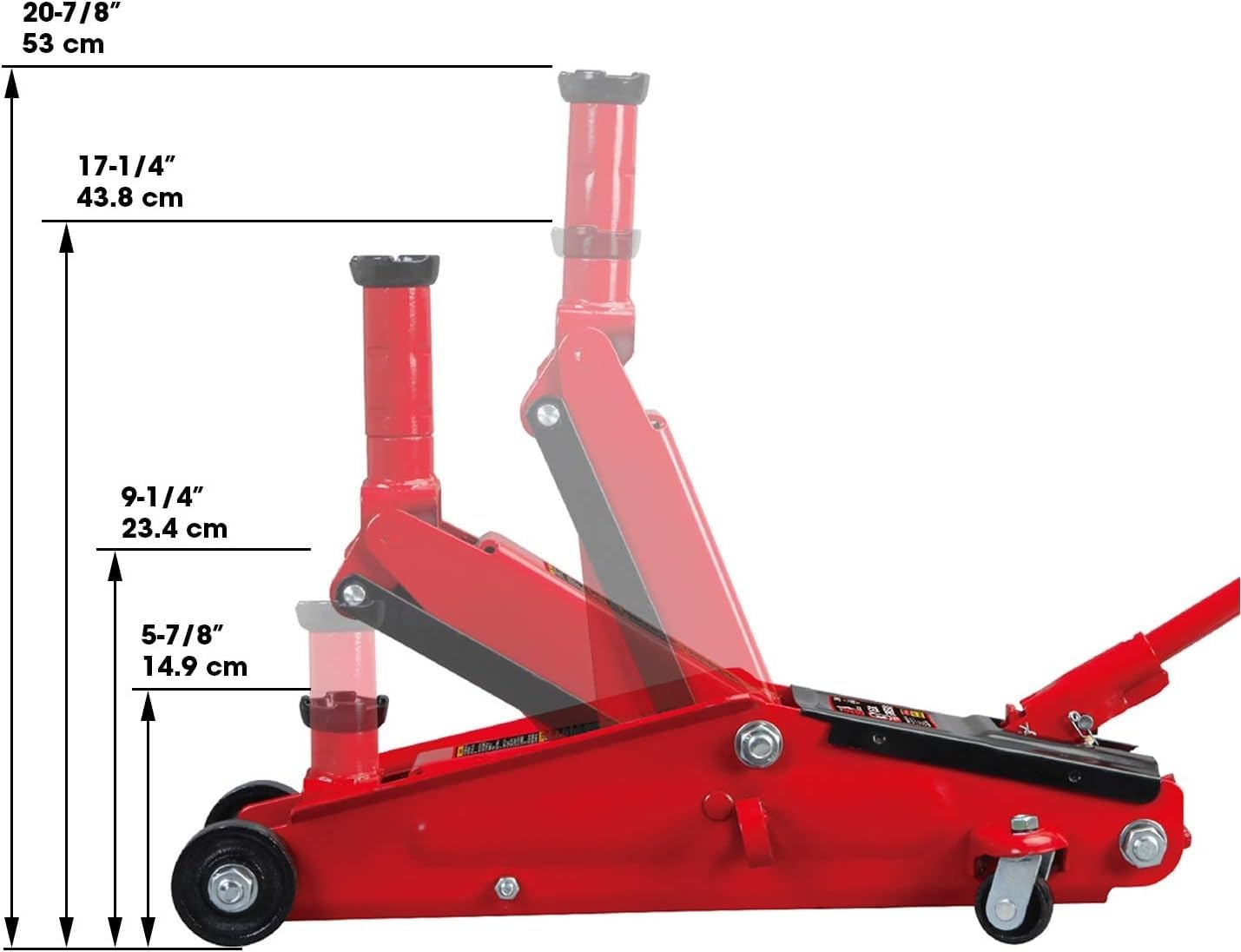 BIG RED Hydraulic Trolley Service/Floor Jack with Extra Saddle (Fits: SUVs and Extended Height Trucks): 3 Ton (6,000 lb) Capacity, Red, T83006 customer photo 1