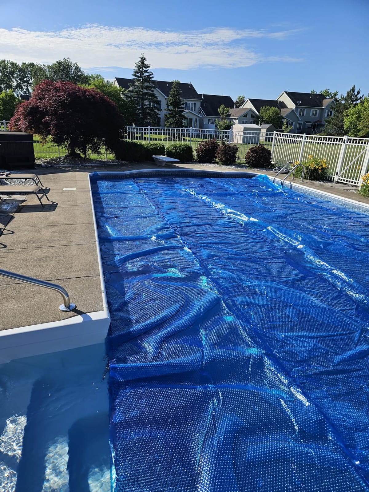 Blue Wave 16x32-ft Rectangle Solar Pool Cover 12-Mil Blue – Solar Cover for Above Ground Pool & Inground Pool, Thermal Bubble Blanket for Heat Retention & Reduced Evaporation customer photo 1