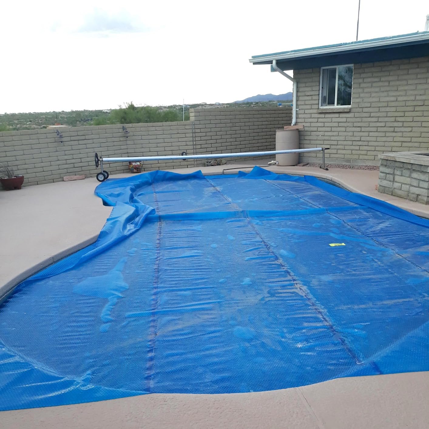 Blue Wave 16x32-ft Rectangle Solar Pool Cover 12-Mil Blue – Solar Cover for Above Ground Pool & Inground Pool, Thermal Bubble Blanket for Heat Retention & Reduced Evaporation customer photo 2