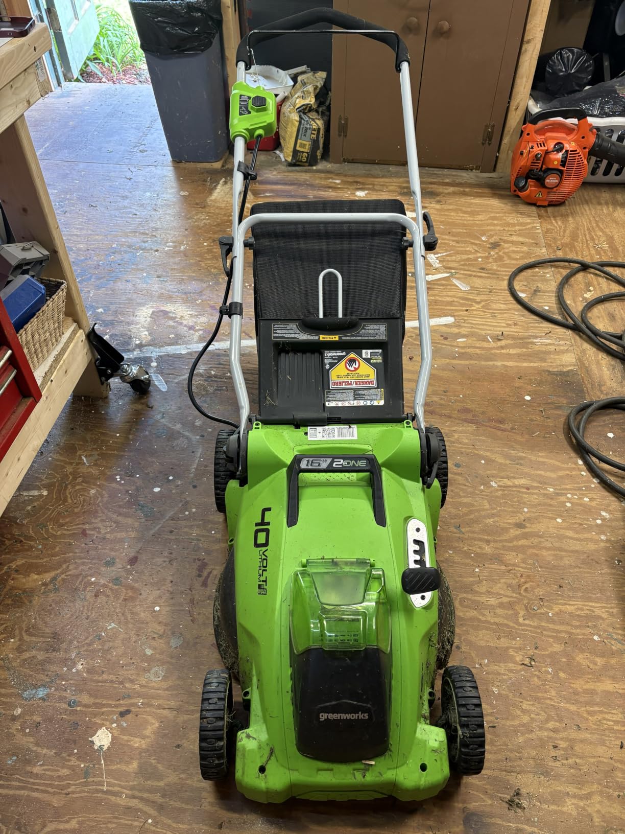 Greenworks 40V 16in Push Lawn Mower, 4.0 Ah Battery and Charger customer photo 1