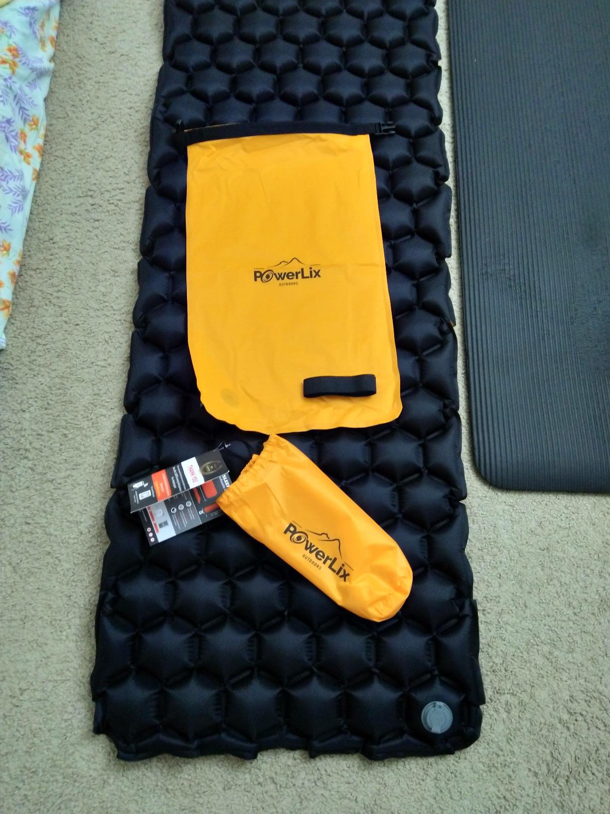 POWERLIX Ultralight Inflatable Camping Sleeping Pad - Camping Mattress for Backpacking, Hiking, Compact Lightweight Sleeping Mat for Camping, Inflation Bag/Repair Kit Included customer photo 2