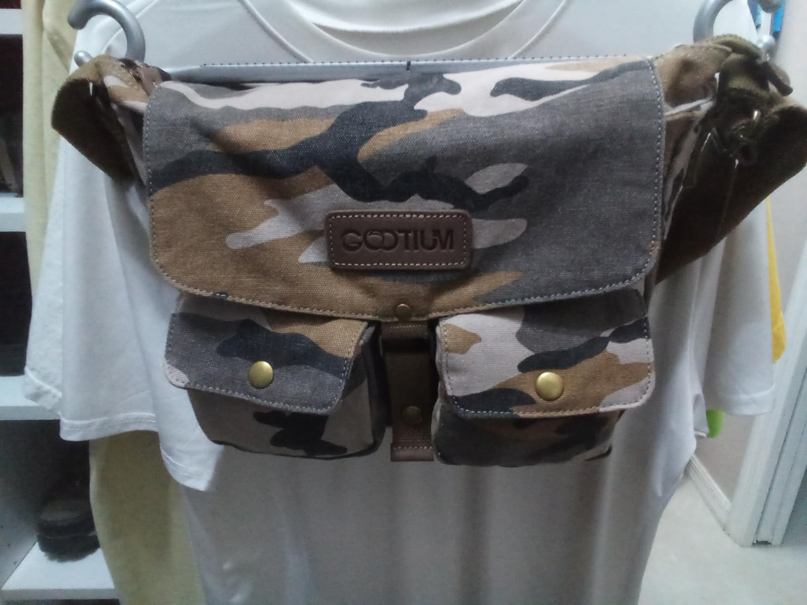 GOOTIUM Canvas Messenger Bag - Vintage Crossbody Shoulder Bag Military Satchel customer photo 1