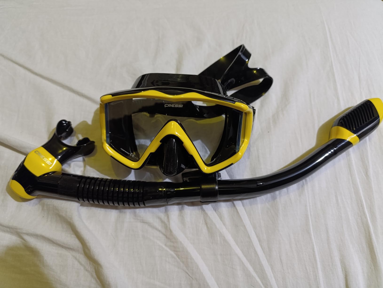 Cressi Panoramic Wide View Mask & Dry Snorkel Kit for Snorkeling, Scuba Diving - Pano 3 & Supernova Dry: Designed in Italy customer photo 2