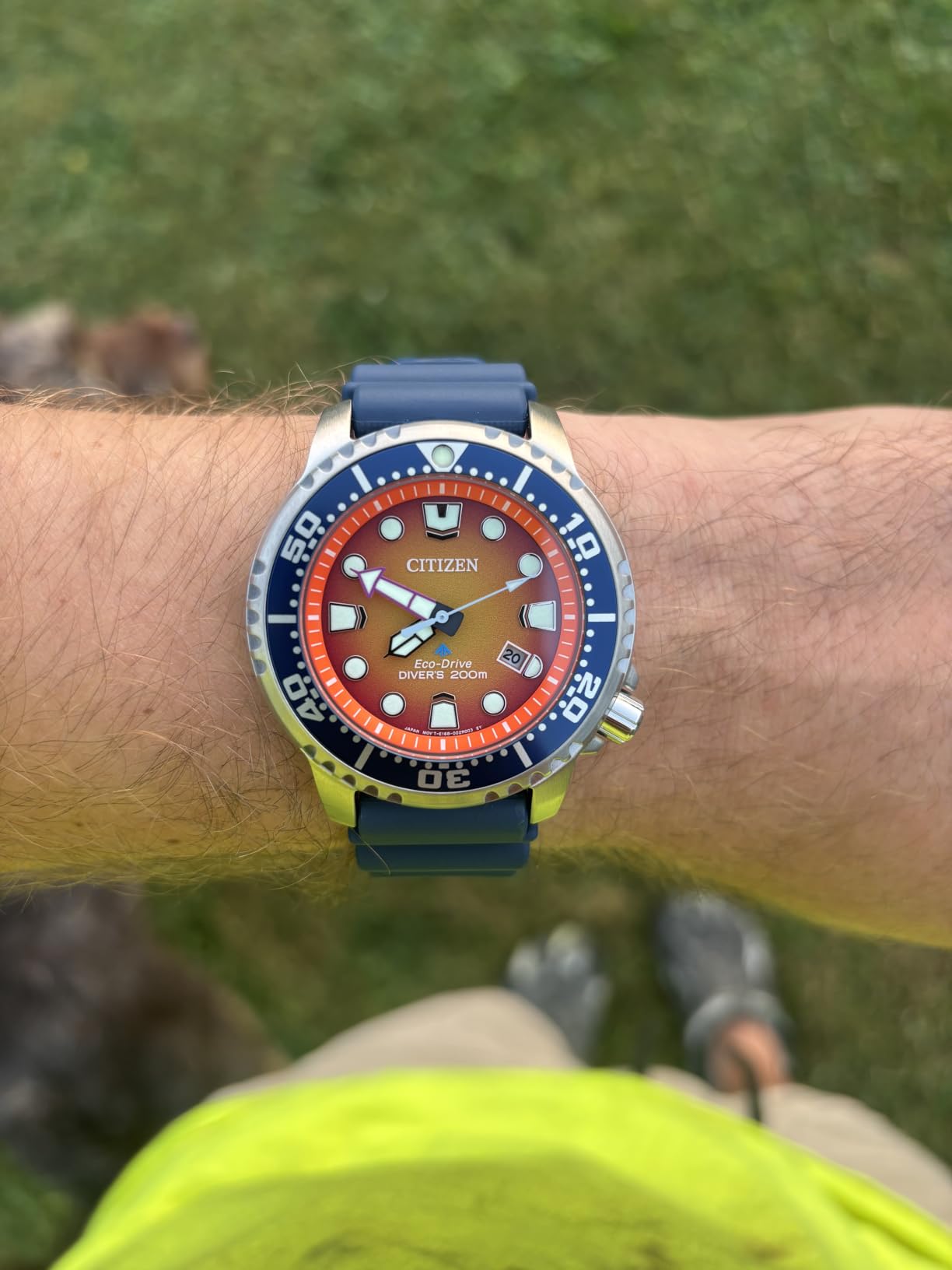 CITIZEN Promaster Dive Eco-Drive Watch, 3-Hand Date, ISO Certified, Luminous Hands and Markers, Rotating Bezel customer photo 1