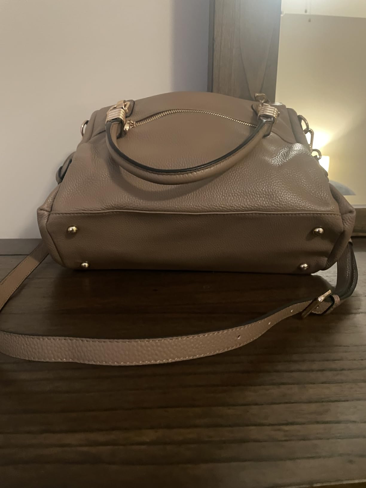 Kattee Women's Leather Purses and Handbags Satchel Tote Shoulder Bag | Top grain pebbled cowhide leather purses with protective feet, and a detachable strap for work, business, and travel. customer photo 1