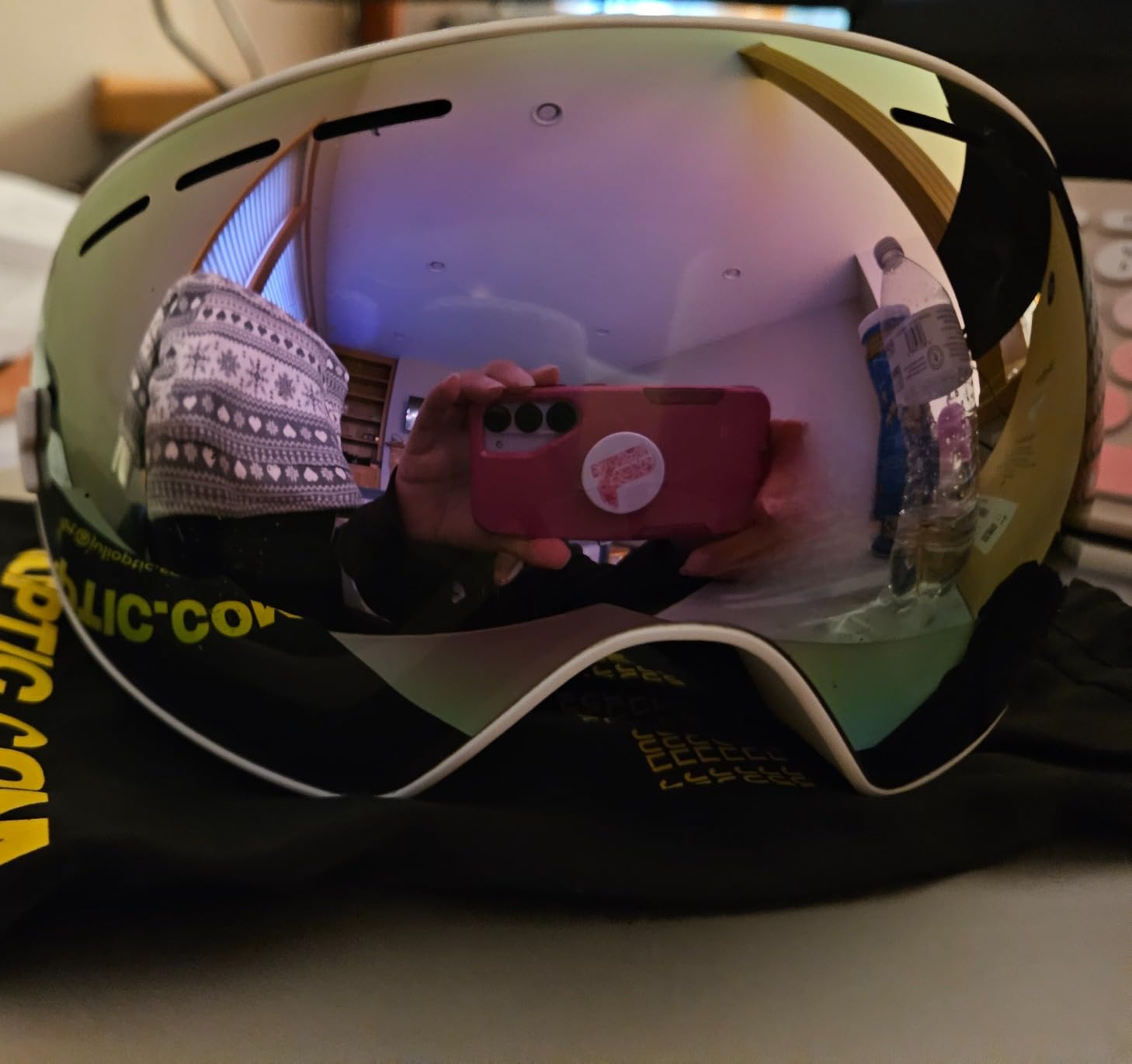 Juli Ski Goggles,Winter Snow Sports Snowboard Goggles with Anti-Fog Lens BNC customer photo 2