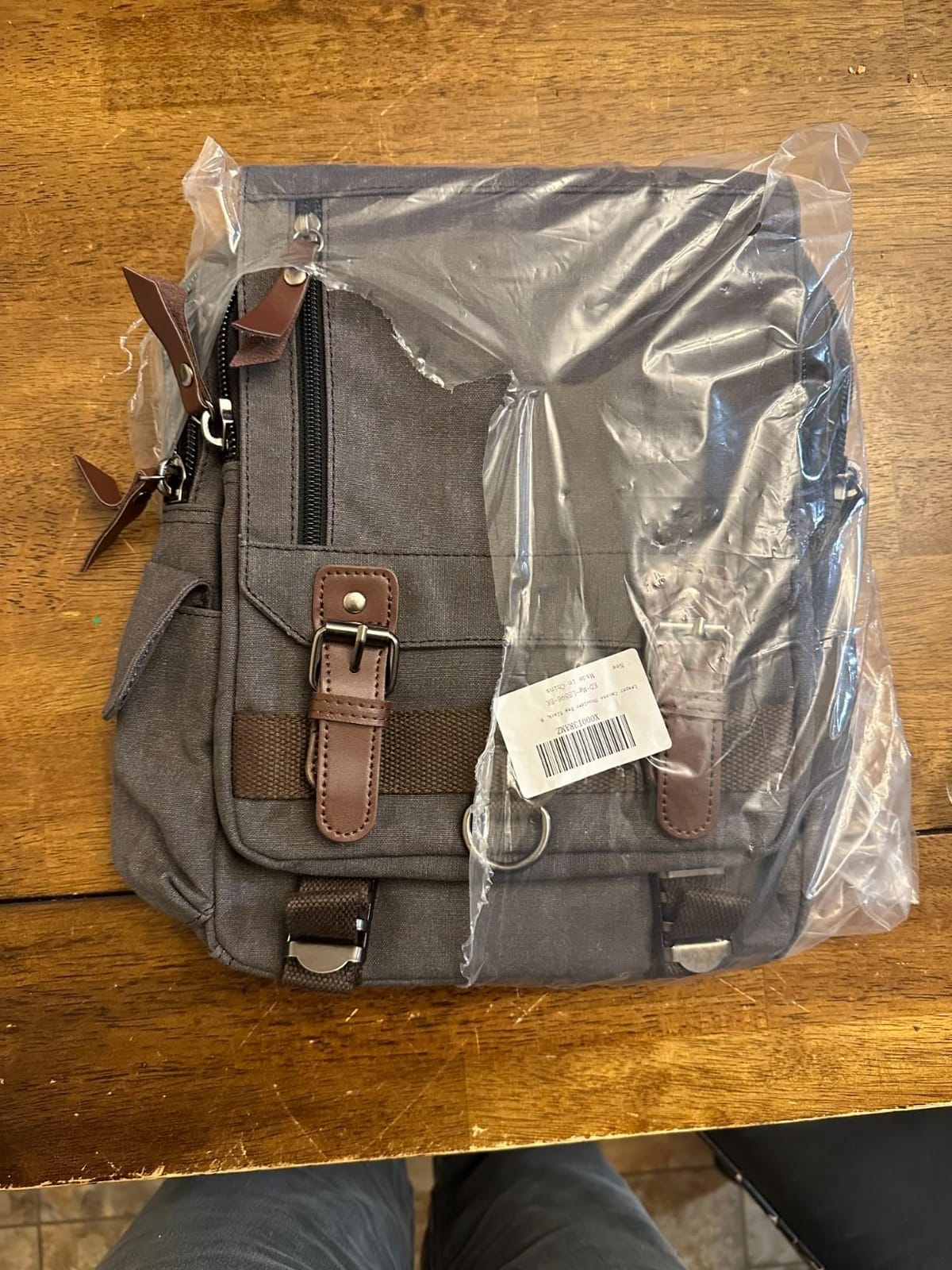Leaper Retro Canvas Messenger Bag — Unisex Crossbody Shoulder Sling Bag for Travel, Work & Daily Use customer photo 2