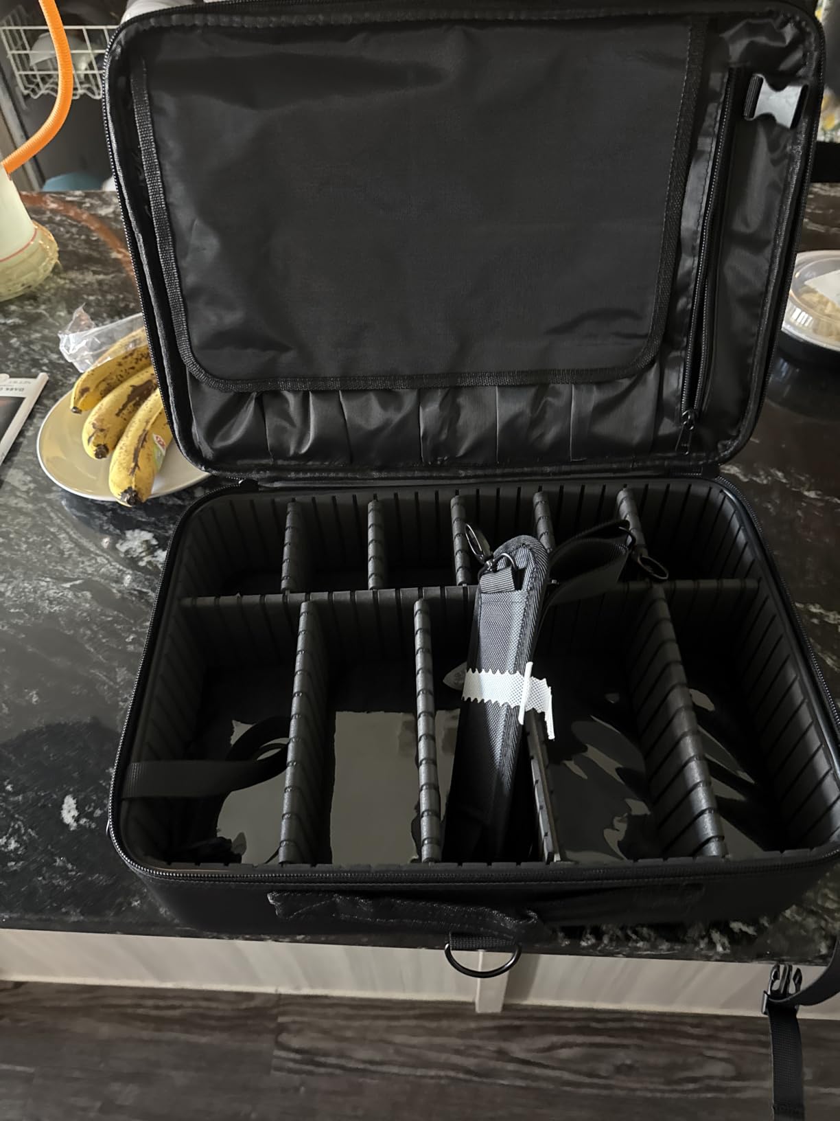 Relavel Makeup Case Large Makeup Bag Professional Train Case 16.5 inches Travel Cosmetic Organizer Brush Holder Waterproof Makeup Artist Storage Box, 3 Layer Large Capacity, with Adjustable Strap customer photo 2