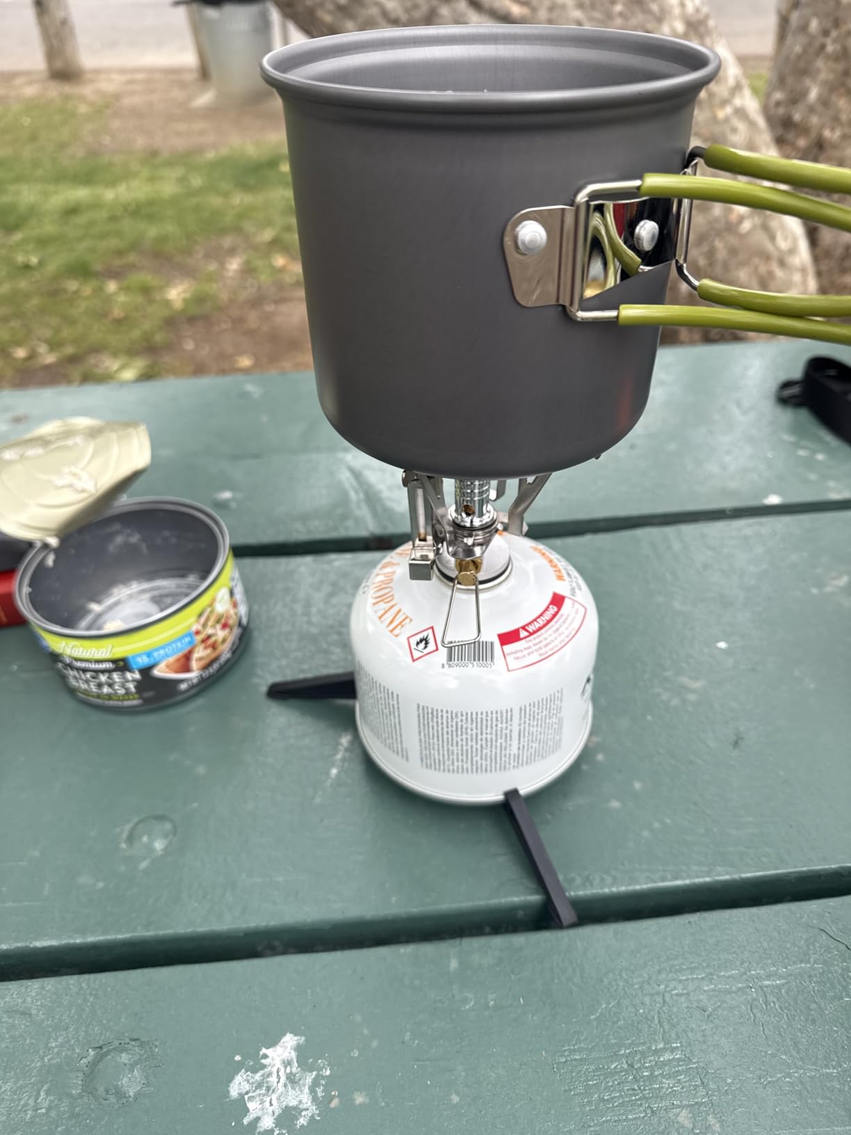 Odoland Camping Cookware Stove Set with 1.2L/0.6L Pots and Protable Stove customer photo 2
