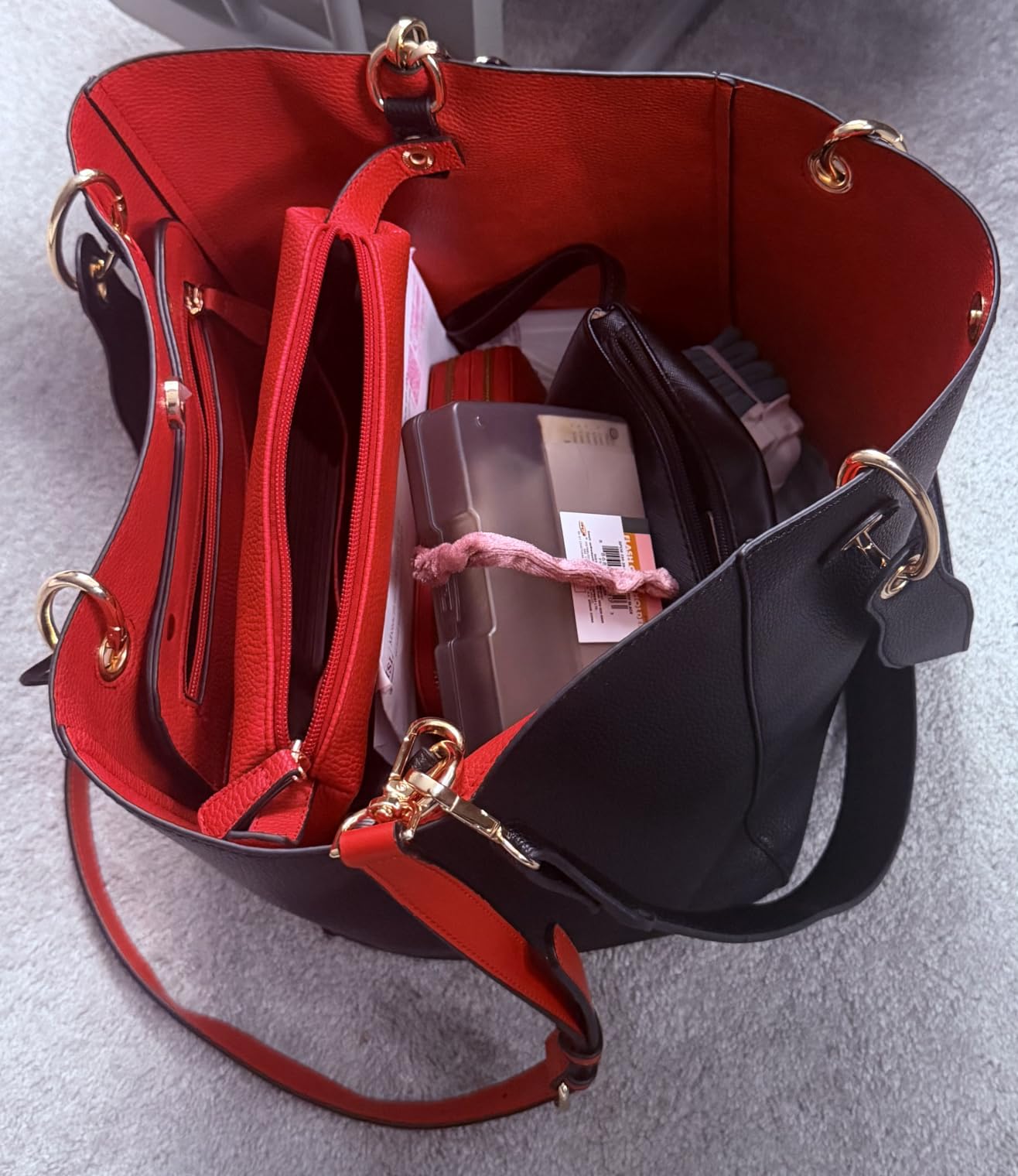 sqlp Large Work Tote Bag for Women Handbags Big Bucket Purses | Women's Spacious Shoulder commuter Purse Ladies Travel Bucket crossbody bag customer photo 1