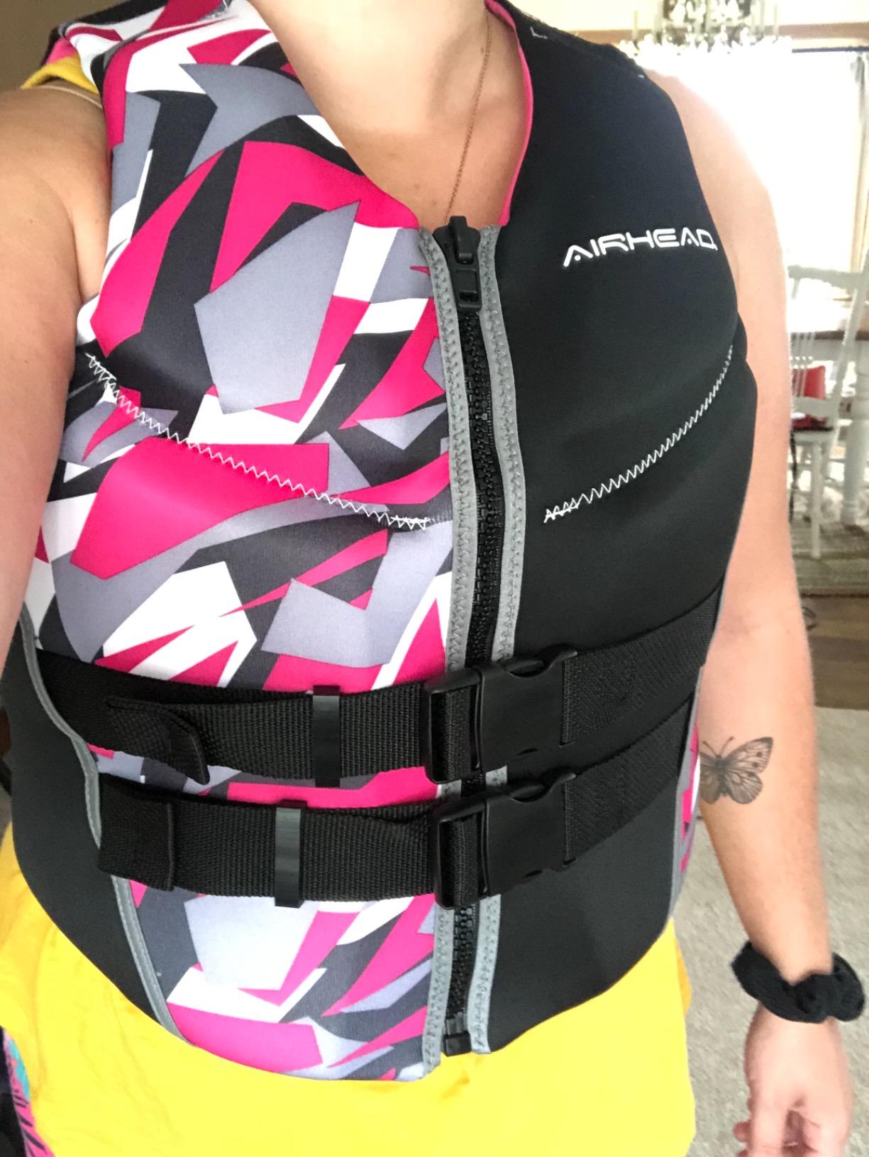 Airhead CAMO Cool Kwik-Dry Neolite Flex Life Jacket for Adults - USCG Approved Life Vest for Women & Men, Lightweight Flexible Watersports Vest for Boating, Wakeboarding, Kayaking & Jet Skiing customer photo 2