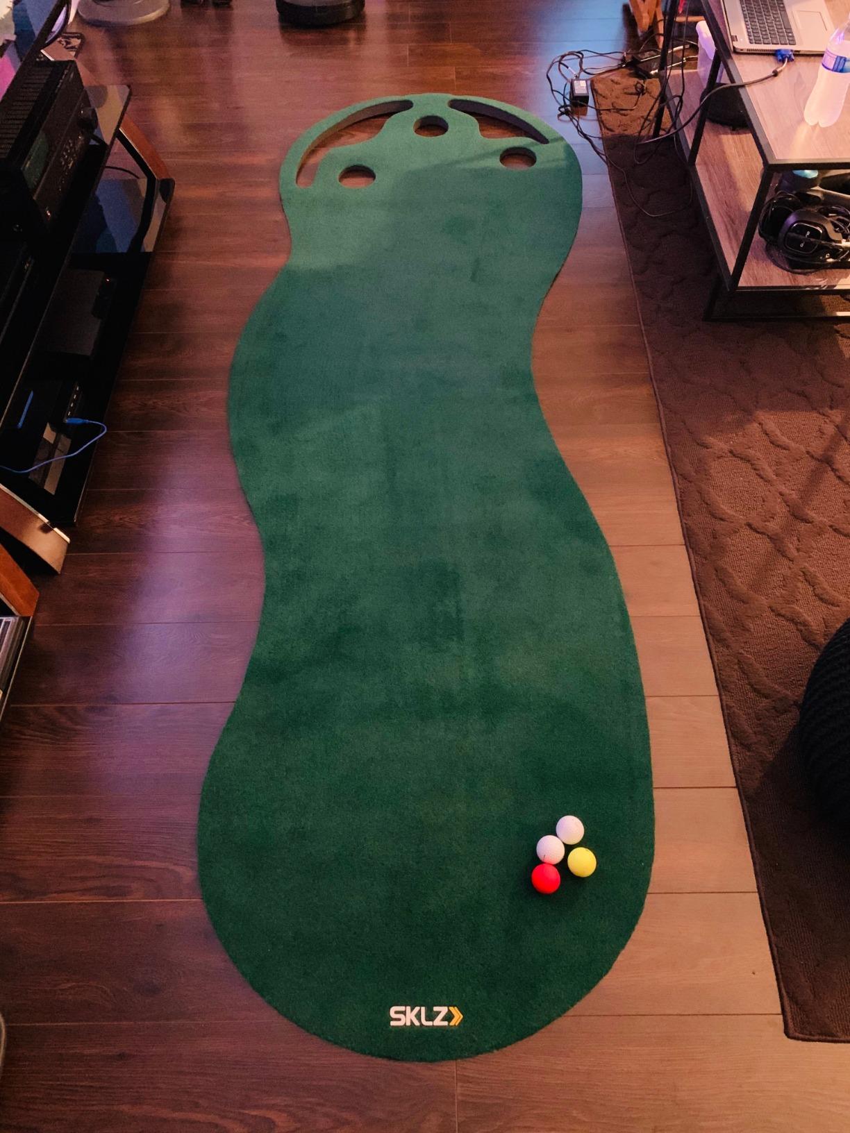 SKLZ Putting Green: Perfect Your Golf Skills with Realistic Home Practice - Improve Your Putting Stroke, Lower Your Scores, and Enjoy Convenient, Training Anytime, Anywhere! customer photo 2