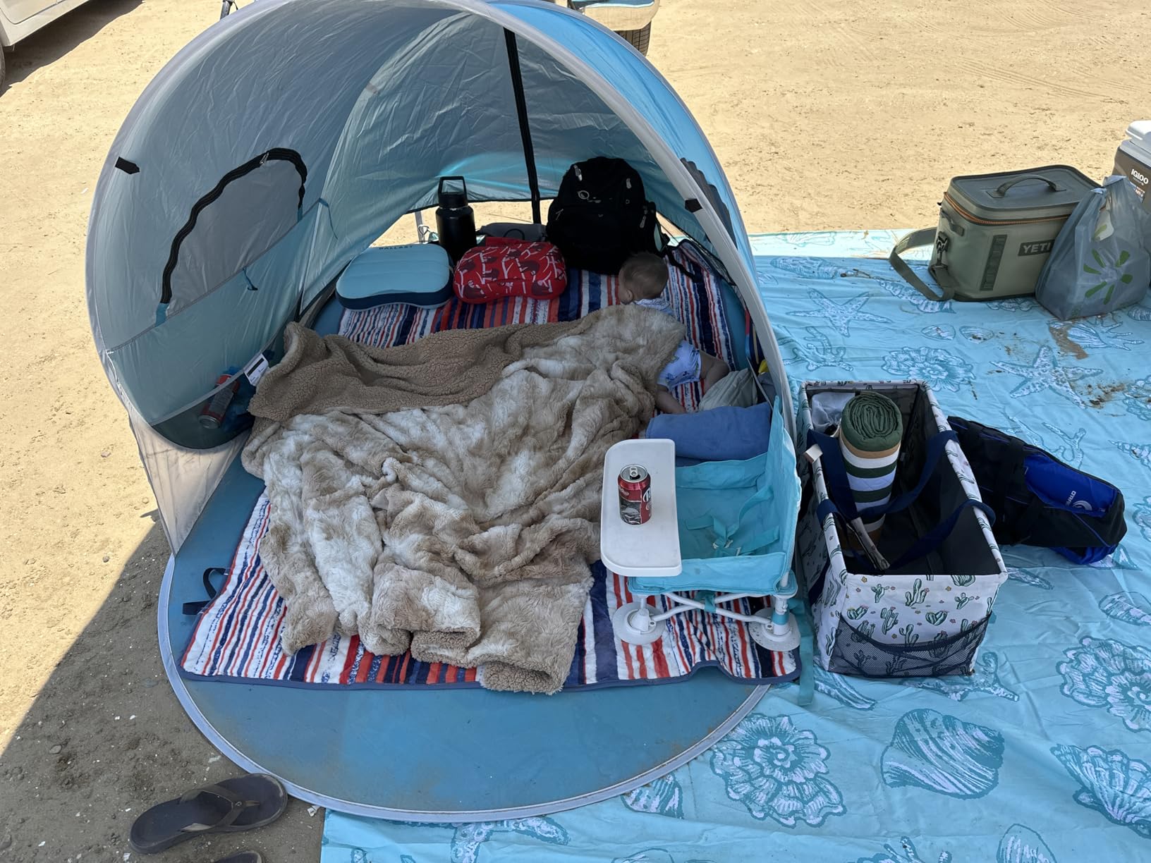 Wolfwise Pop Up Beach Tent, Easy Setup Sun Shade Shelter Foldable 3 Person customer photo 1