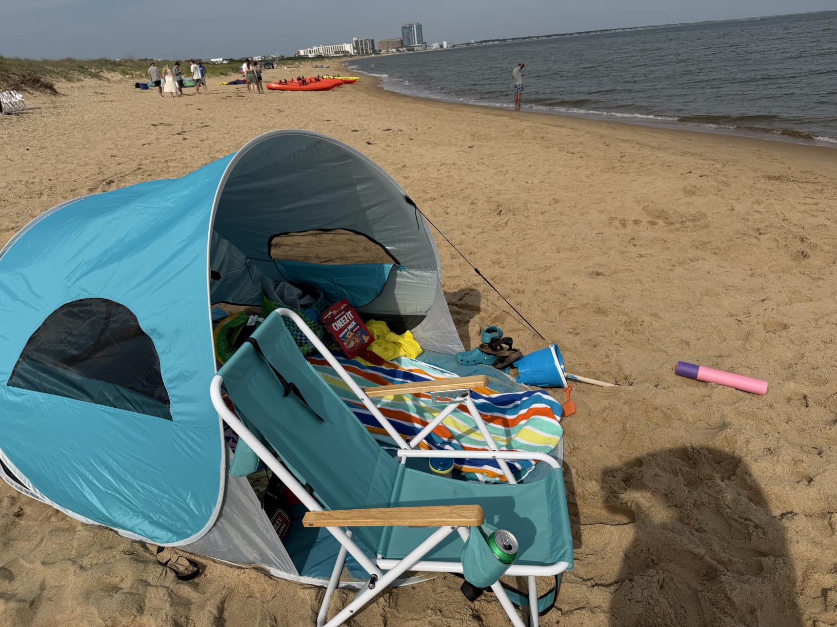 Wolfwise Pop Up Beach Tent, Easy Setup Sun Shade Shelter Foldable 3 Person customer photo 2