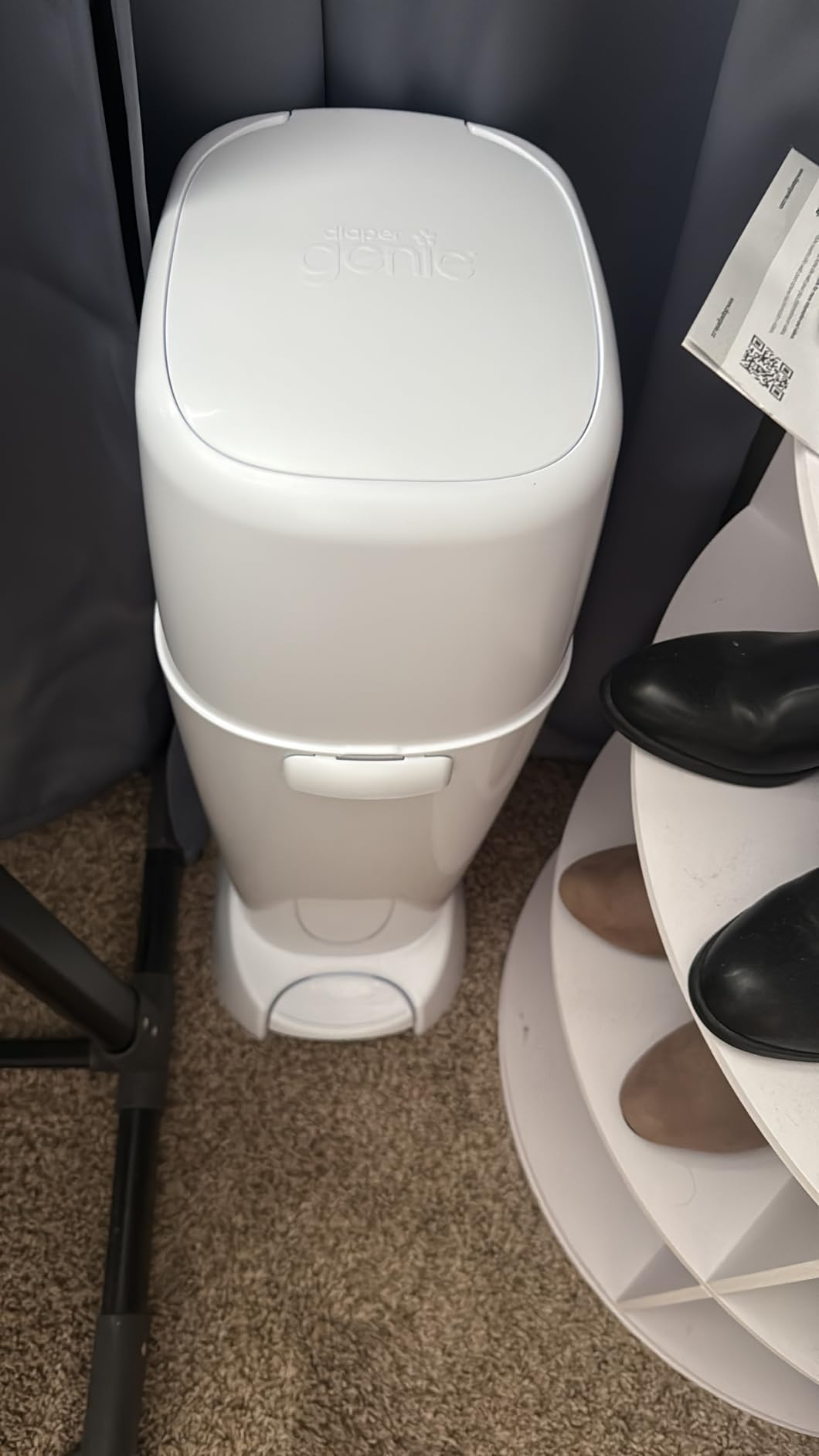 Diaper Genie Complete Diaper Pail (White) – Includes 1 Refill (Holds 270 Newborn Diapers) & 1 Carbon Filter customer photo 1