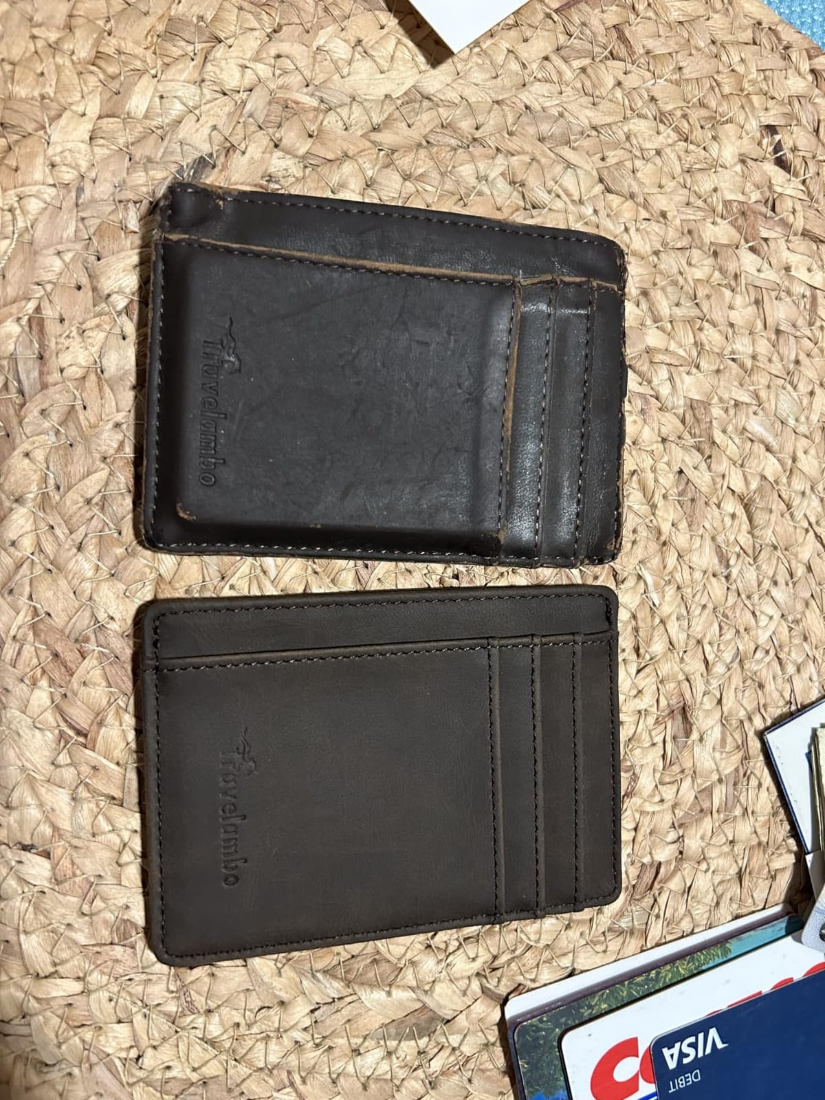 Travelambo Slim Wallet Front Pocket Minimalist Leather RFID Blocking Medium Size customer photo 2