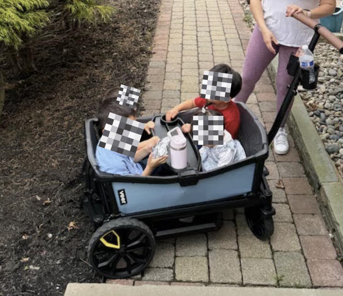 Veer All-Terrain Cruiser | Premium Off-Road Wagon Stroller for Babies, Toddlers, and Kids | Push/Pull/Push-Along Steering for Uneven Terrain | JPMA Certified | Lightweight and Collapsible | 2 Seats customer photo 2