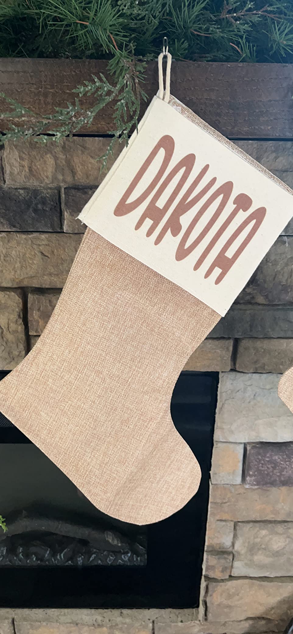 DECORA Natural Jute Burlap Christmas Stocking Fireplace Hanging for Gifts Goodies Handmade Projects Set of 6 customer photo 1