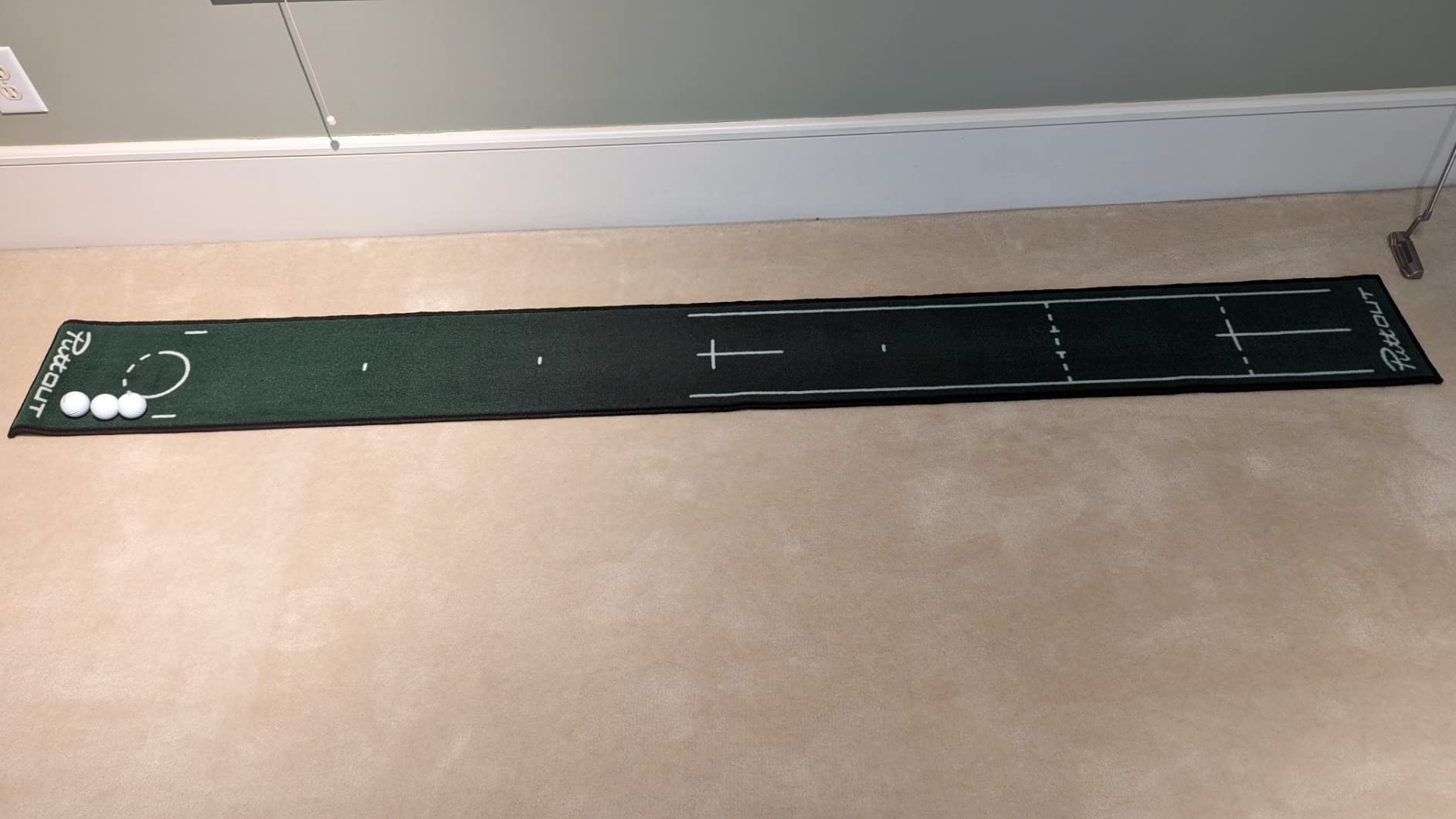PuttOUT Medium Putting Mat - Perfect Your Golf Putting (7.9ft x 1.6ft)(Green) customer photo 1