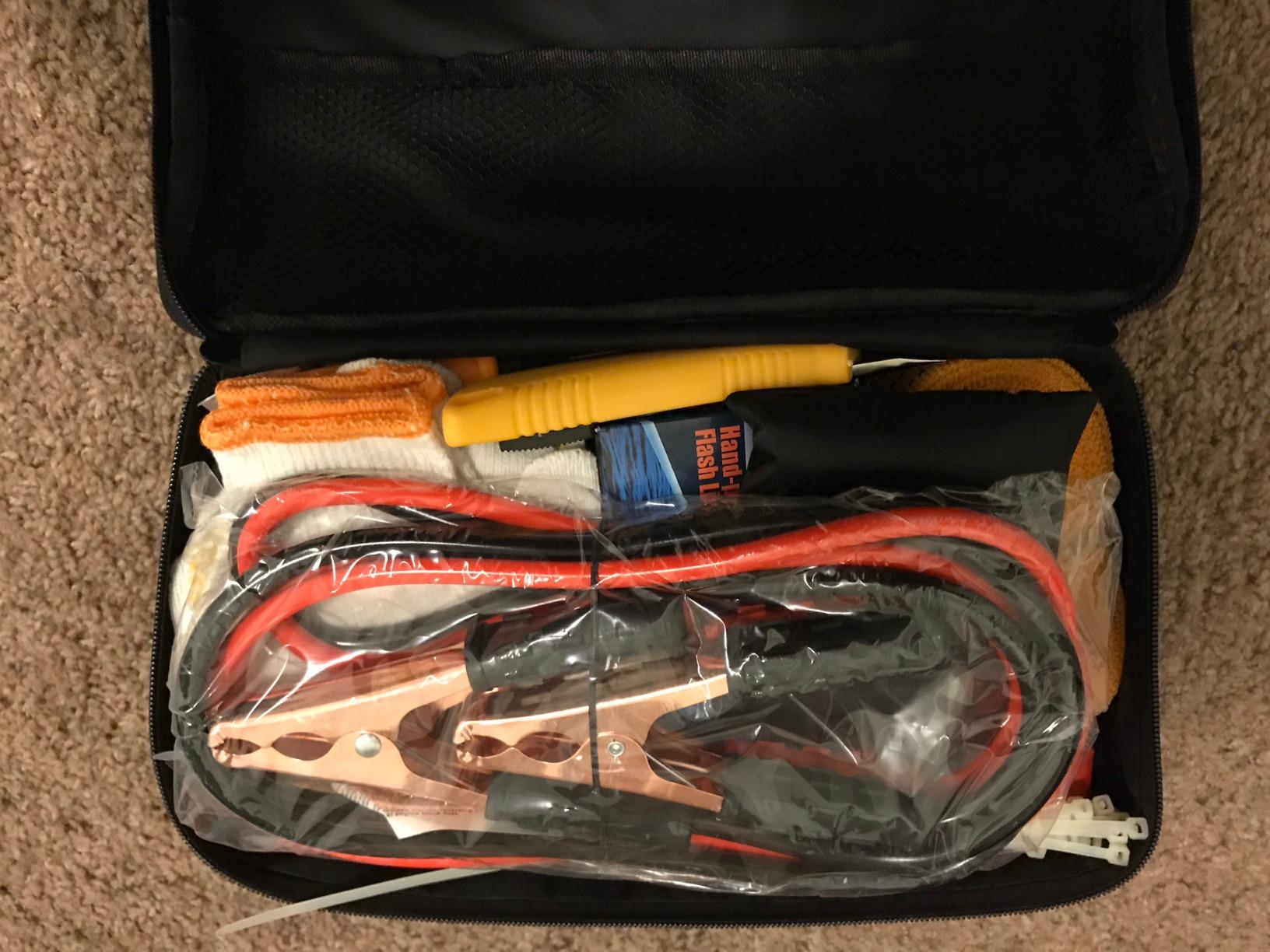STDY Car Roadside Emergency Kit with Jumper Cables, Vehicle Auto Safety Kit customer photo 1