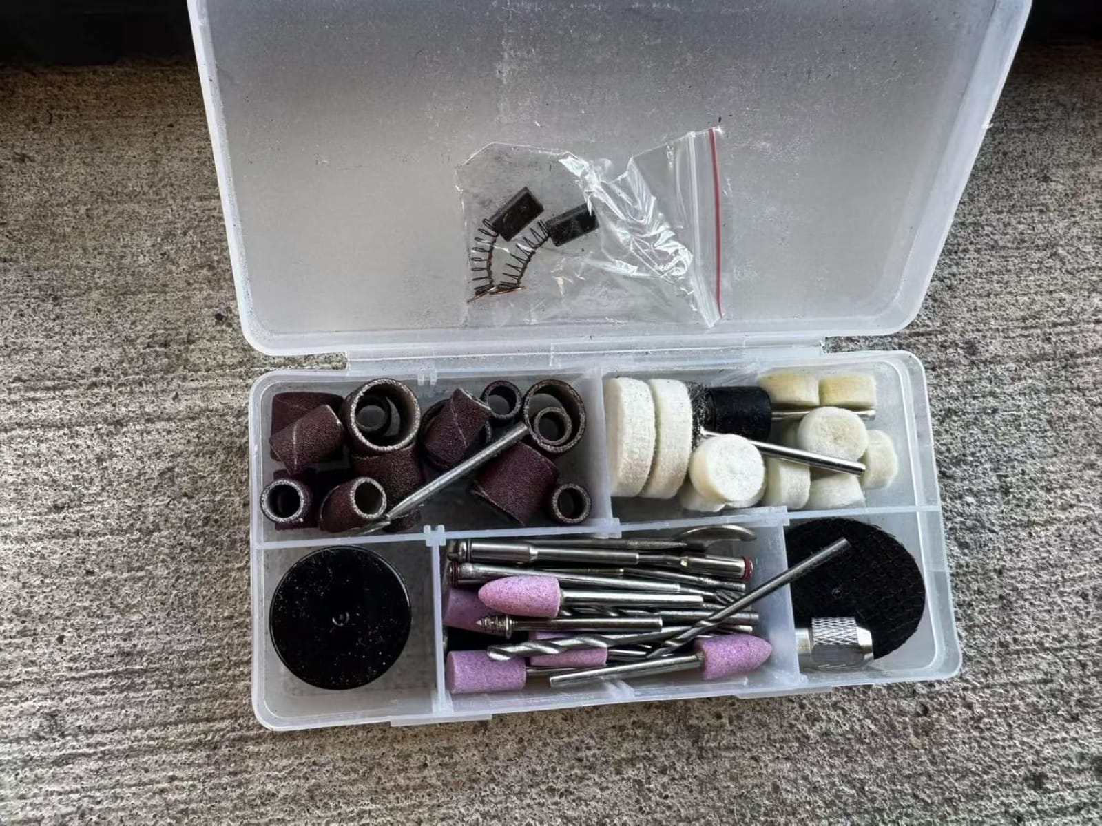 GOXAWEE Mini Power Rotary Tool Kit with Flex Shaft & Keyless Chuck -140Pcs customer photo 2