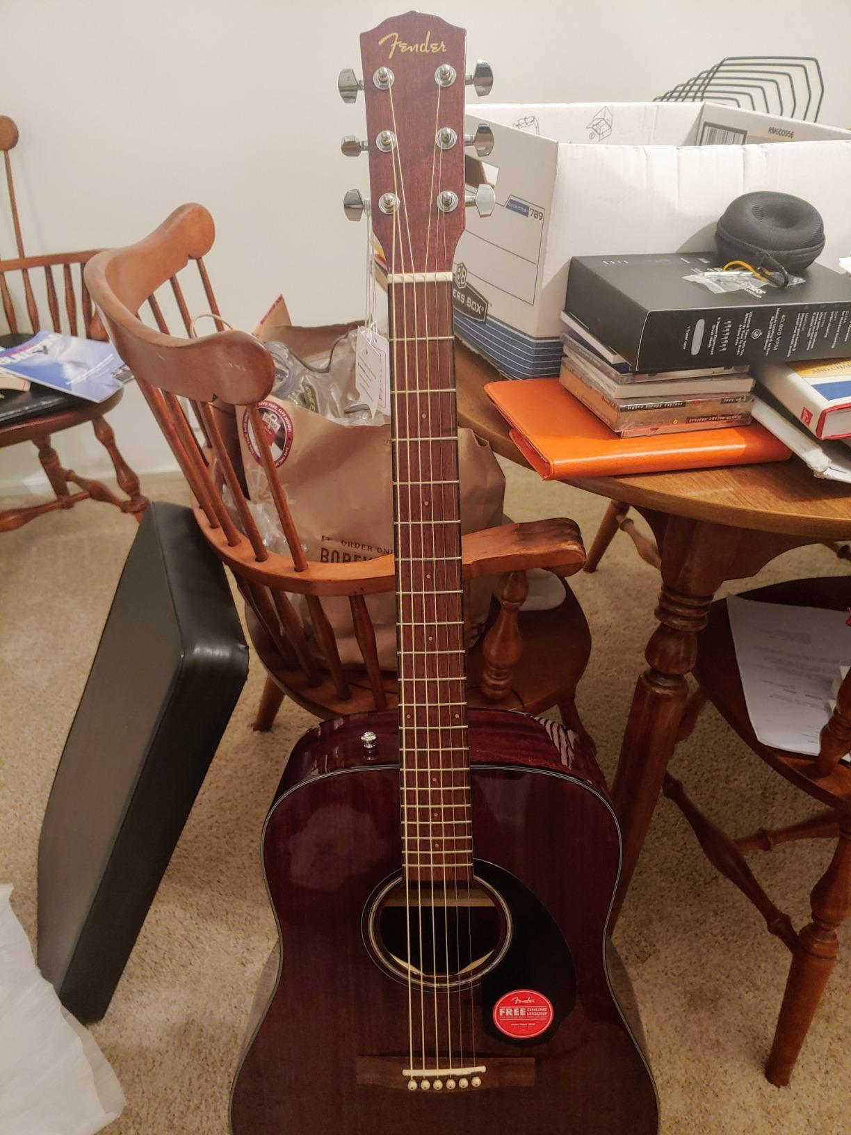 Fender CD-60S Dreadnought Acoustic Guitar, All-Mahogany, 2-Yr Warranty customer photo 2
