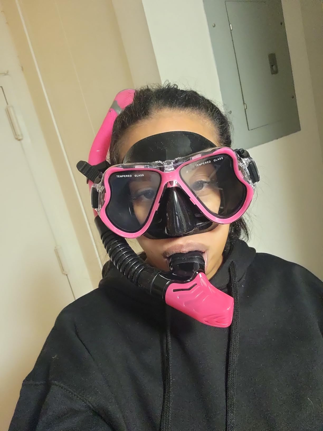 Greatever Snorkeling Gear for Adults Kids, Dry Snorkel Mask Set Anti-Fog customer photo 1