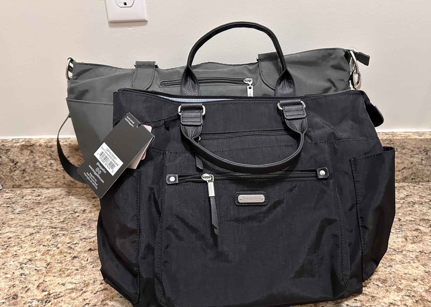 3-in-1 Convertible Backpack Tote Handbag - 15x12