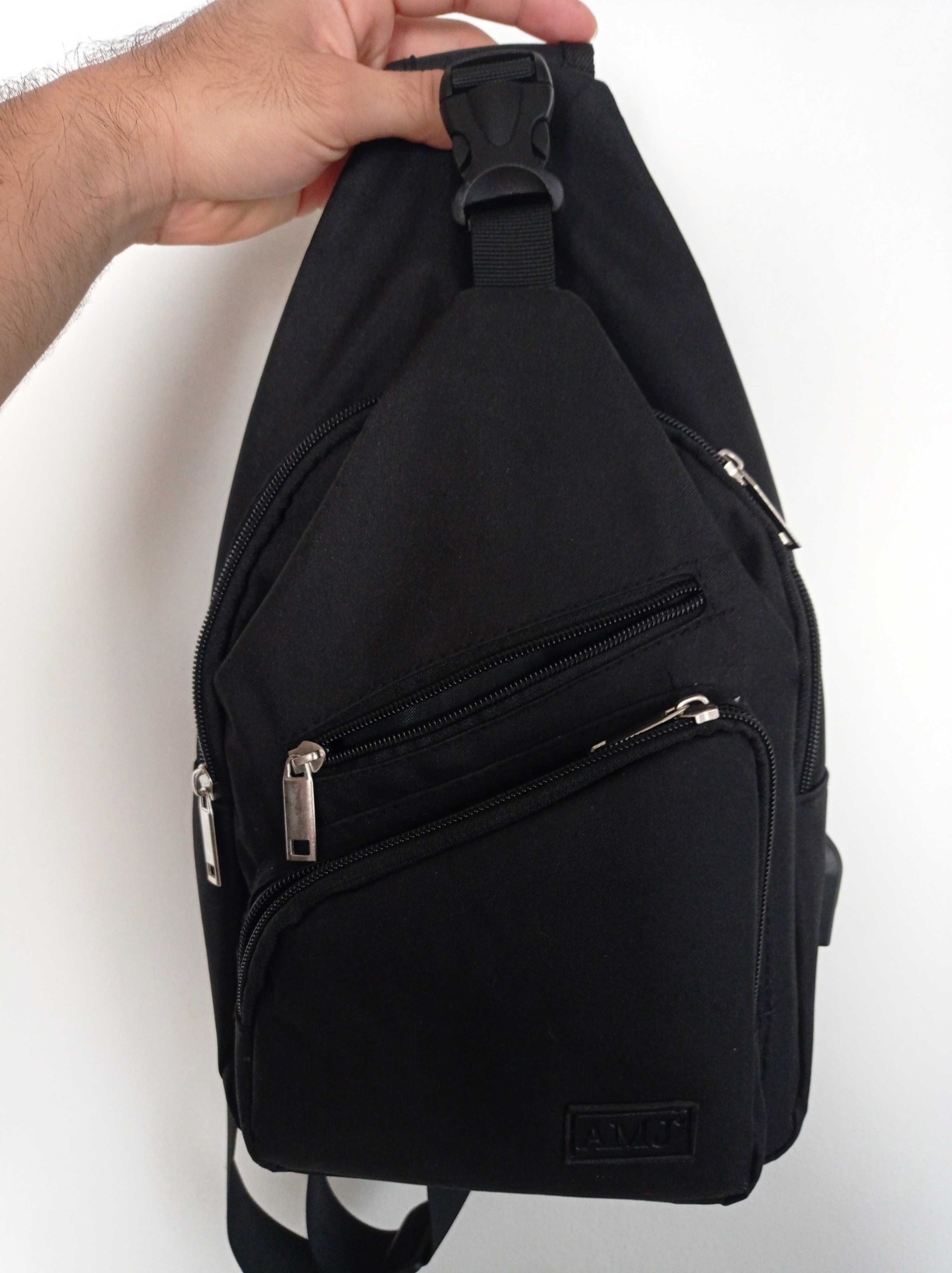 AMJ Crossbody Sling Bag Men Women, Casual Shoulder Backpack, Chest Daypack Satchel for Hiking Travel customer photo 1