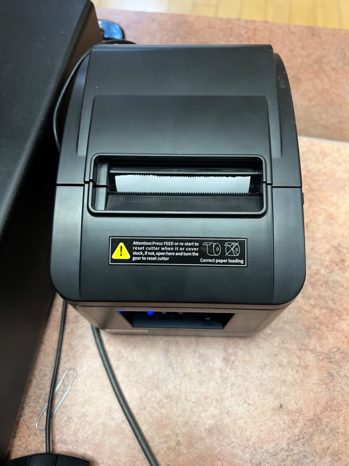 MUNBYN 80mm USB Thermal Receipt Printer P098, POS Printer with Auto Cutter customer photo 2