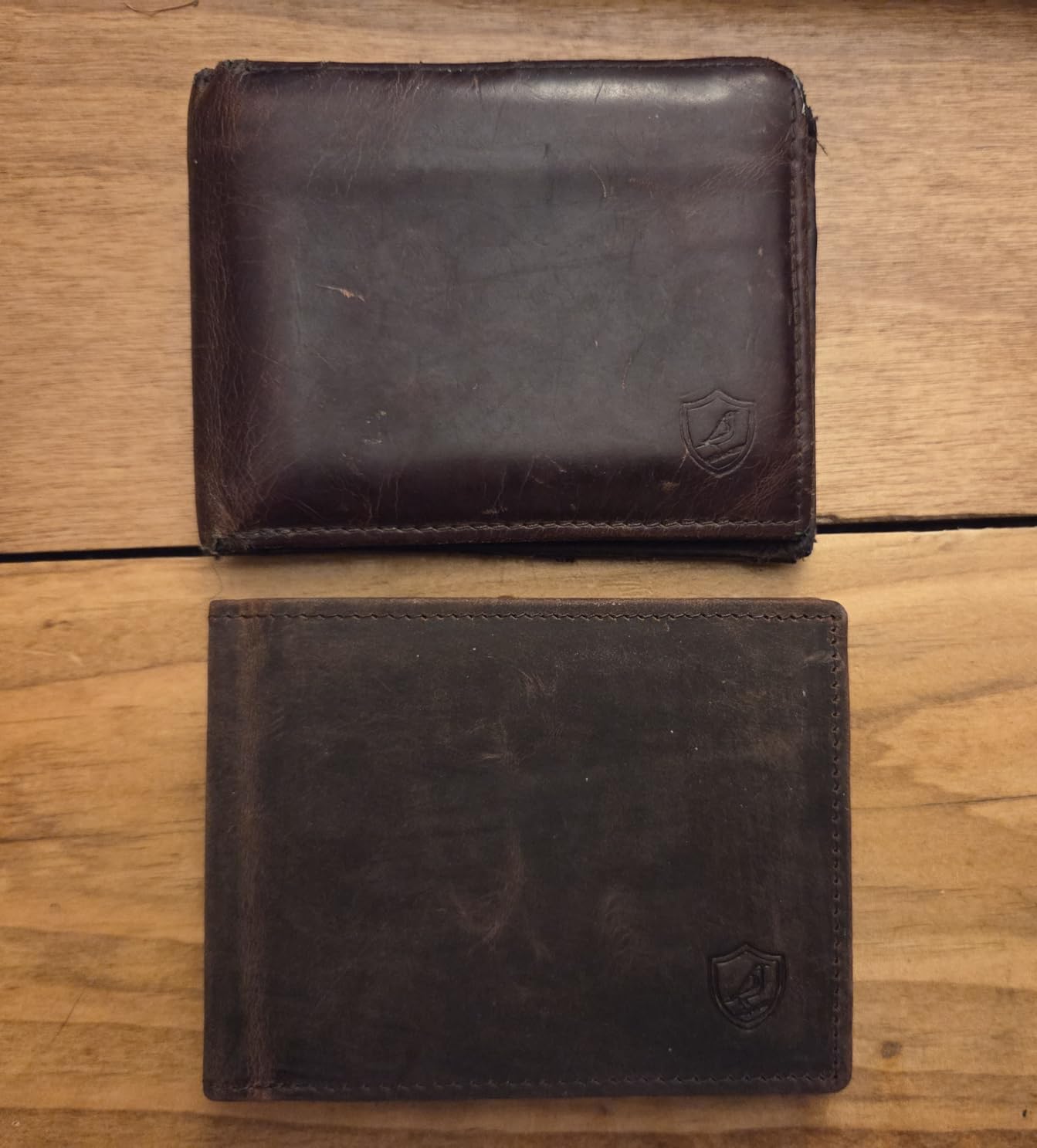 Wallet for Men Slim RFID Blocking Leather Bifold Minimalist 2 ID Windows Gift Box Carteras Para Hombres (CRAZY HORSE, COGNAC) customer photo 2