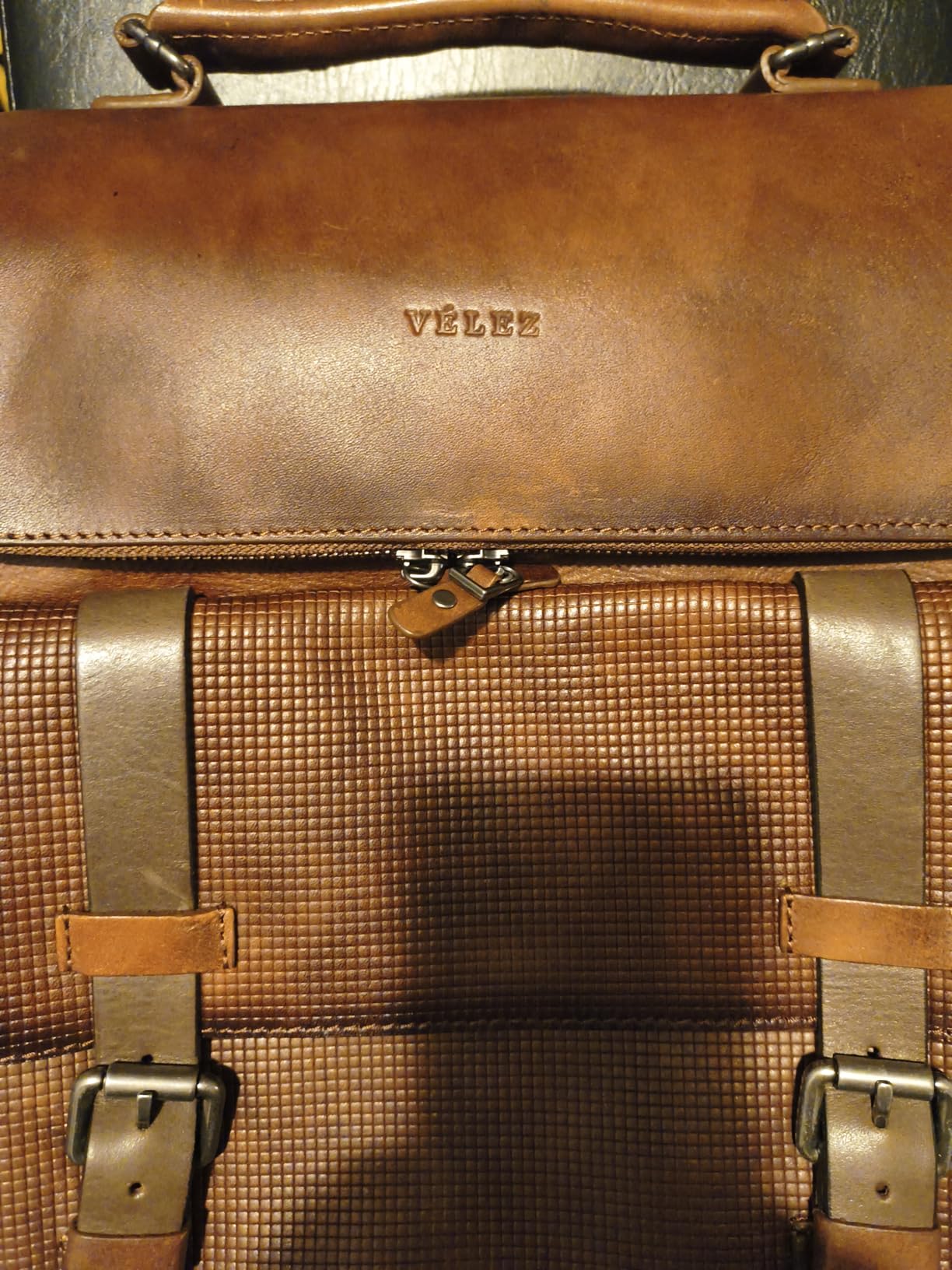 VELEZ Leather Backpack for Men 14 Inch Laptop Bag Brown Genuine Travel Pack Handmade Business Computer Carry Rucksack Professional Office School Bookbag Designer Minimalist Work Daypack Gift customer photo 2