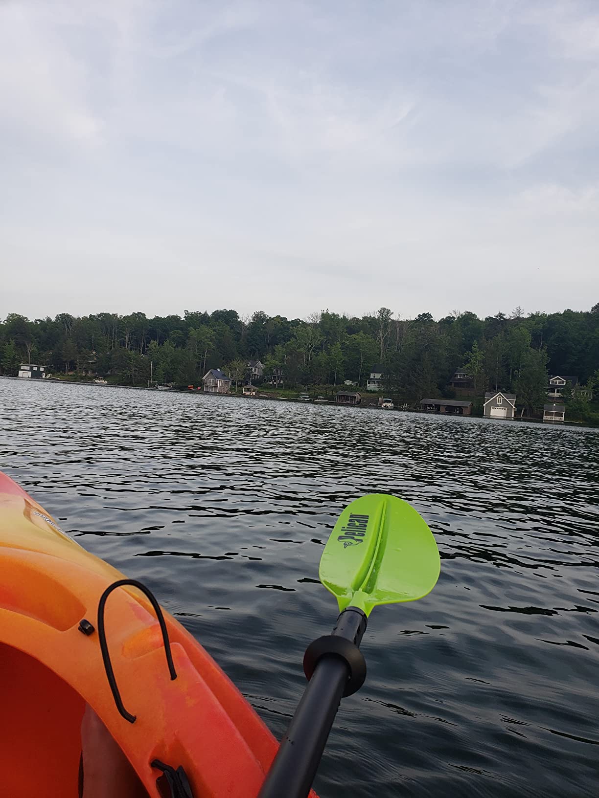 Pelican- Standard Kayak Paddle - Aluminum Shaft and a Durable Polypropylene Blade - 0/65° Blade Angle - with Drip Ring customer photo 2