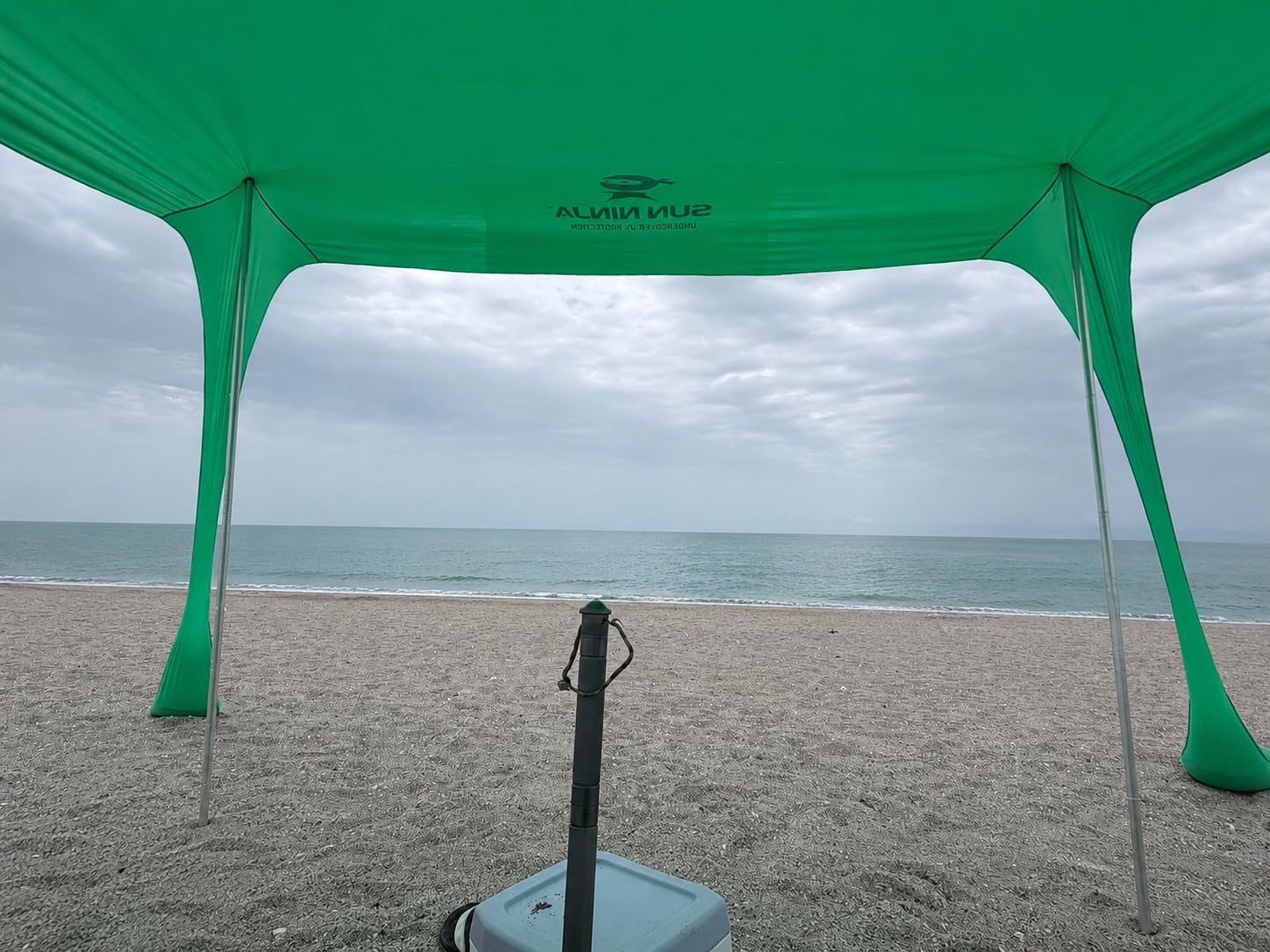 SUN NINJA Beach Tent Sun Shelter, Beach Shade Canopy with UPF50+ Protection customer photo 2