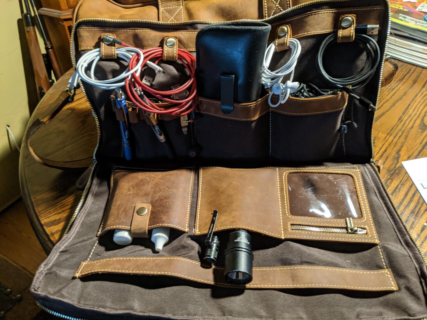 Luxorro Full-Grain Leather Briefcase for Men - Laptop Bag with Leather Computer Compartment customer photo 1