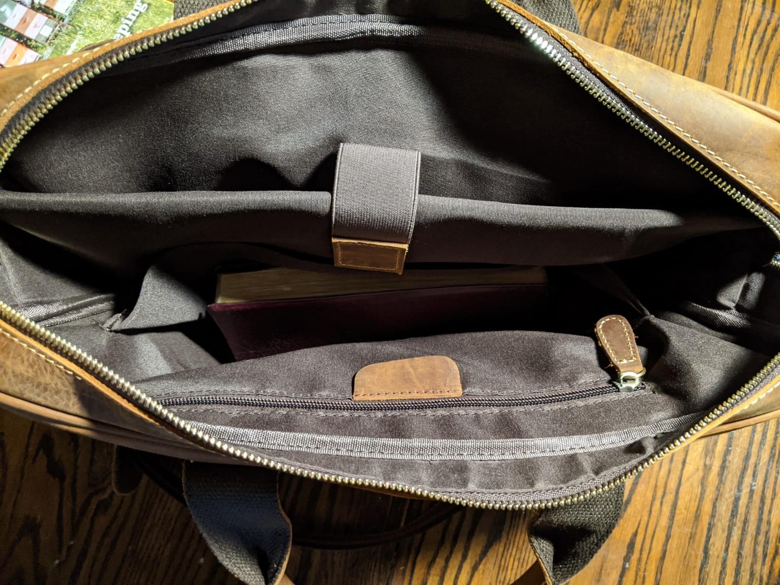 Luxorro Full-Grain Leather Briefcase for Men - Laptop Bag with Leather Computer Compartment customer photo 2