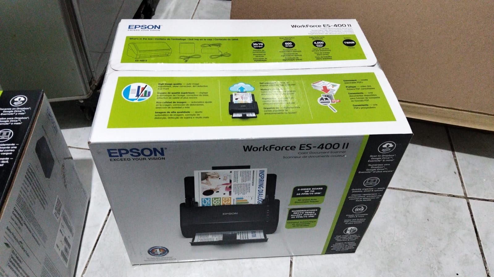 Epson Workforce ES-400 II High-Speed Color Duplex Desktop Document Scanner customer photo 1