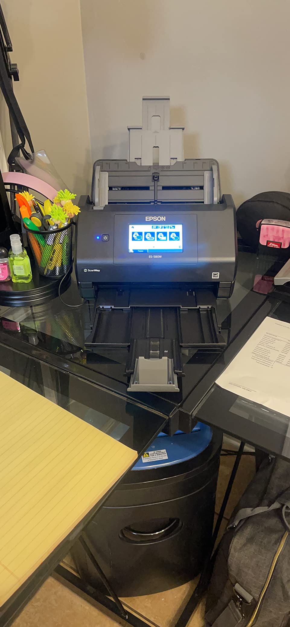 Epson Workforce ES-580W Wireless Color Duplex Desktop Document Scanner customer photo 1