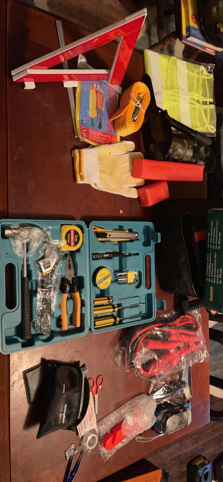 Car Roadside Emergency Kit, Auto Vehicle Safety Kits, with Jumper Cables customer photo 1