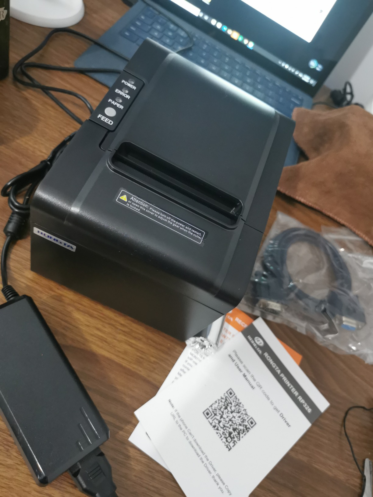 Rongta POS Printer, 80mm USB Thermal Receipt Printer, Restaurant Kitchen Printer with Auto Cutter Support Cash Drawer,USB Serial Ethernet Interface for Windows/Mac/Linux,Do Not Square (RP326) customer photo 1