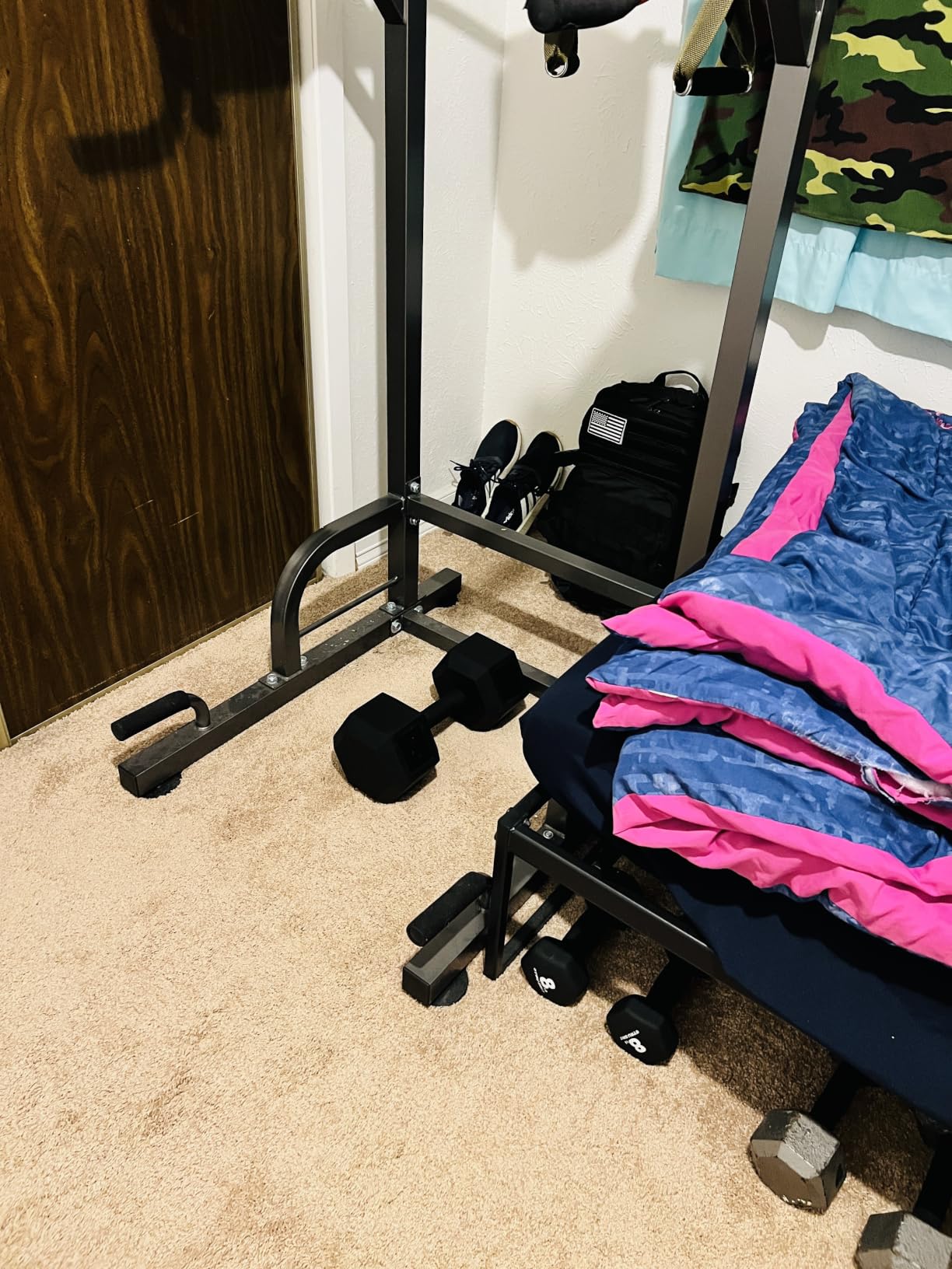 CAP Rubber Coated Dumbbell Weights, Free Weights for Home Gym Strength Training, Anti-Roll Hex Dumbbells with Black, Chrome & Comfort Grip Handles, Singles customer photo 1