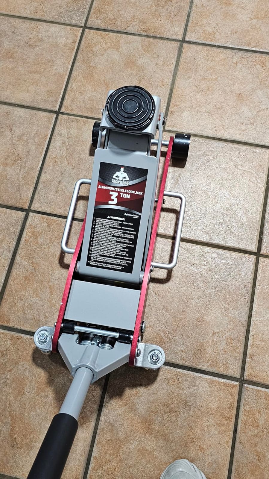 Jack Boss 3 Ton Low Profile, Aluminum and Steel Racing Floor Jack with Dual Pistons Quick Lift Pump, 1.5X Overload Tested for Safety, Sport Utility Vehicle, Lifting Range 3-15/16