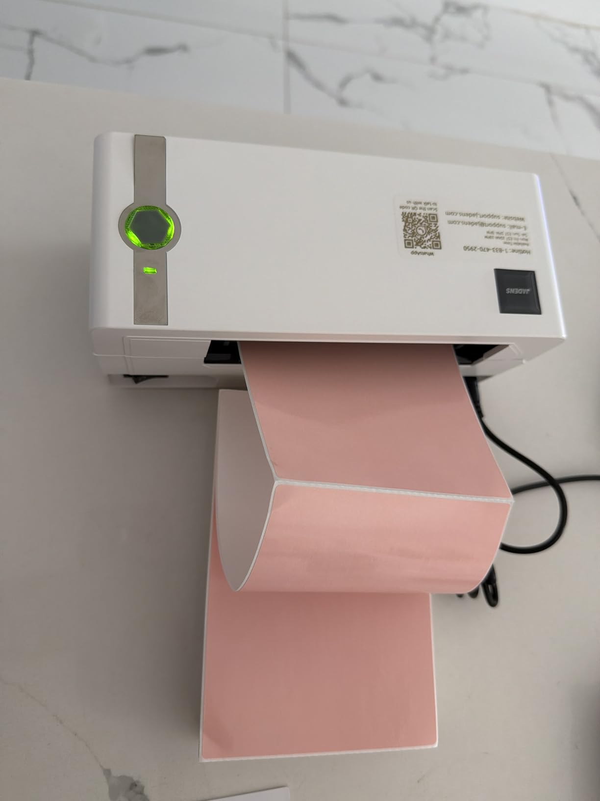 JADENS Bluetooth Thermal Shipping Label Printer, Wireless 4x6 Label Printer customer photo 1