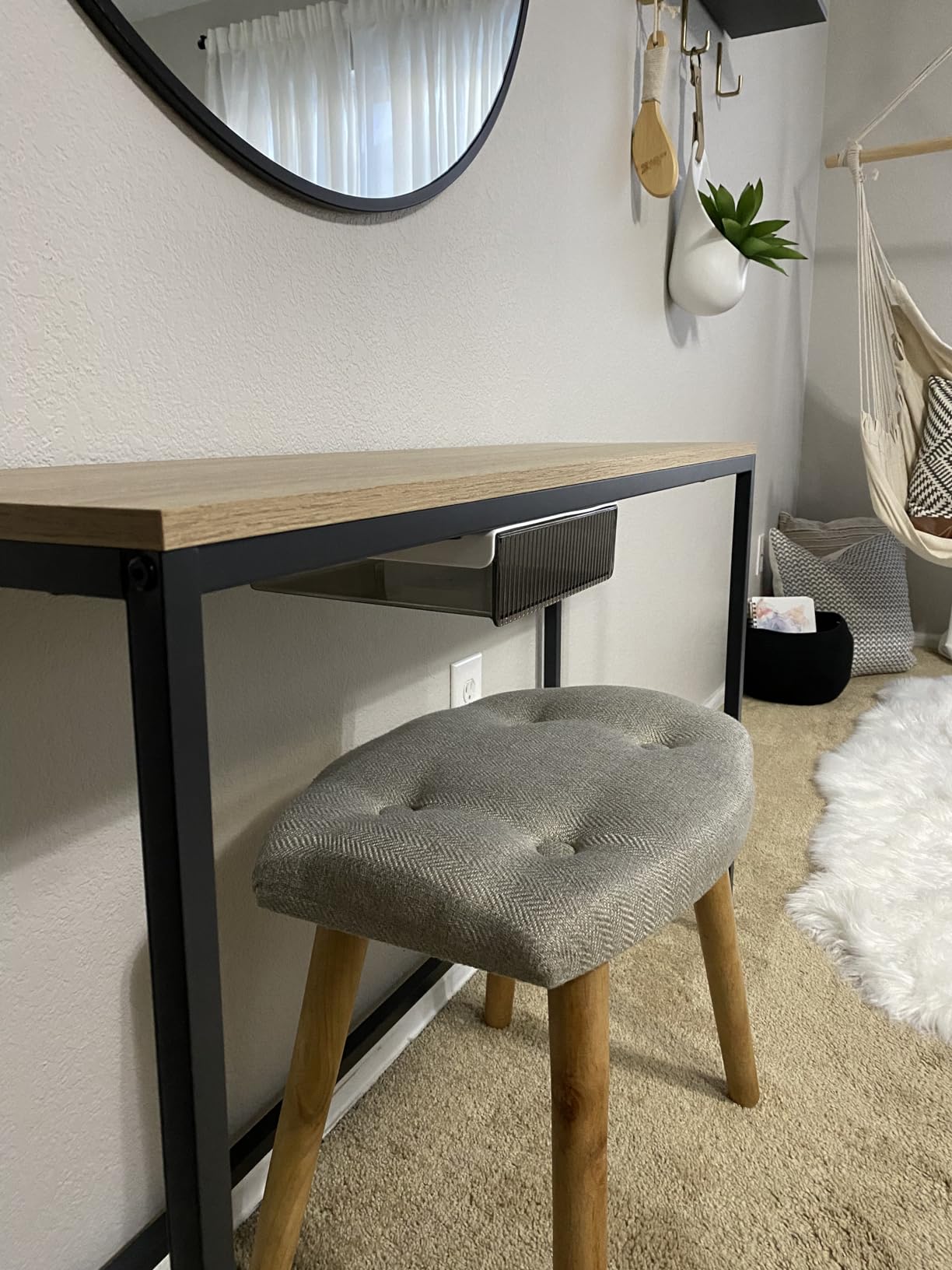 Keenkee Under Desk Drawers, Clear Light Black | Pull Slide Out, Underneath Table With Lip, Attachable Under Shelf, Pencil Drawer customer photo 1