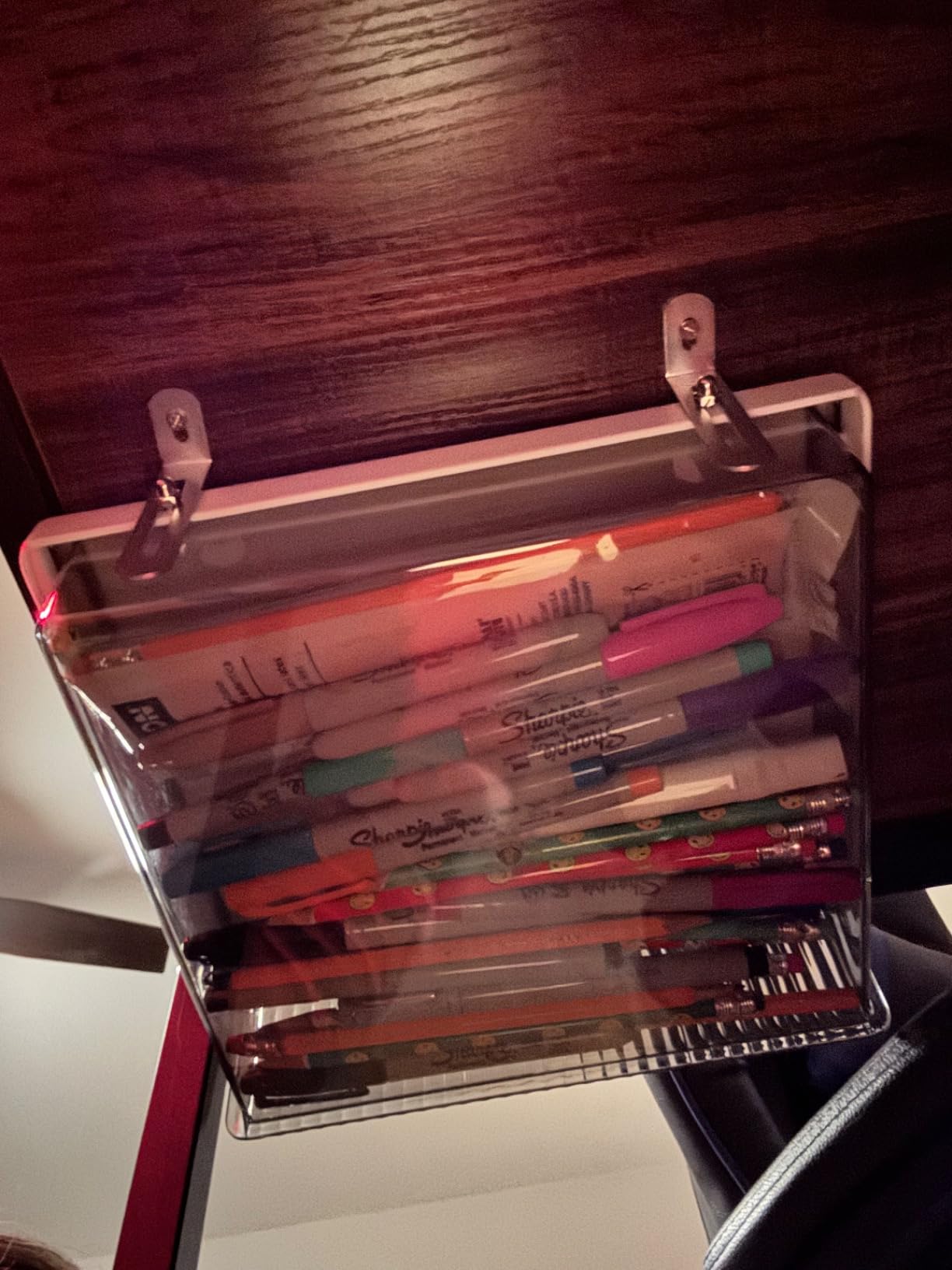 Keenkee Under Desk Drawers, Clear Light Black | Pull Slide Out, Underneath Table With Lip, Attachable Under Shelf, Pencil Drawer customer photo 2