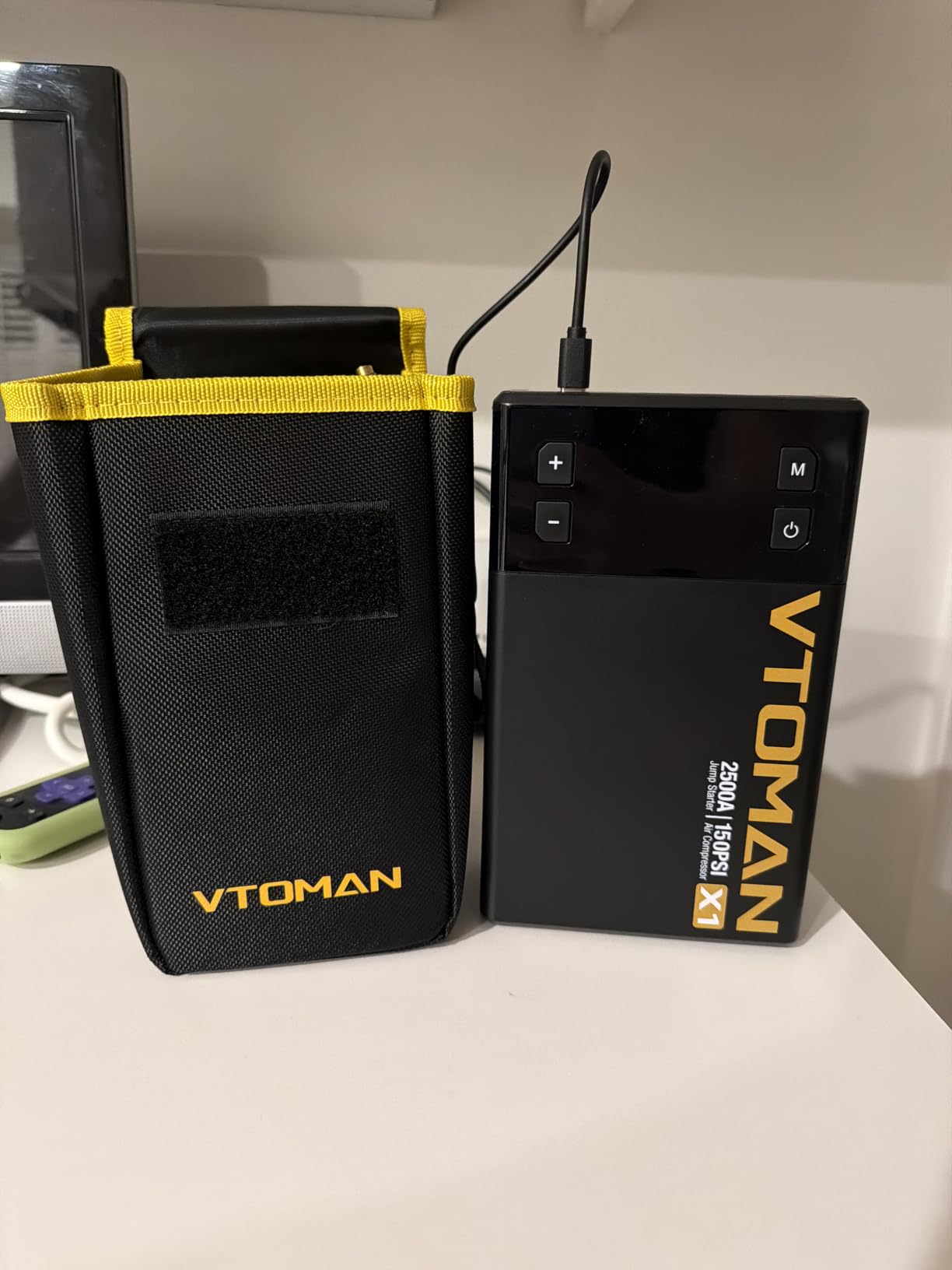 VTOMAN X1 2500A Jump Starter,150PSI Air Compressor for 8.5L Gas/6L Diesel customer photo 1