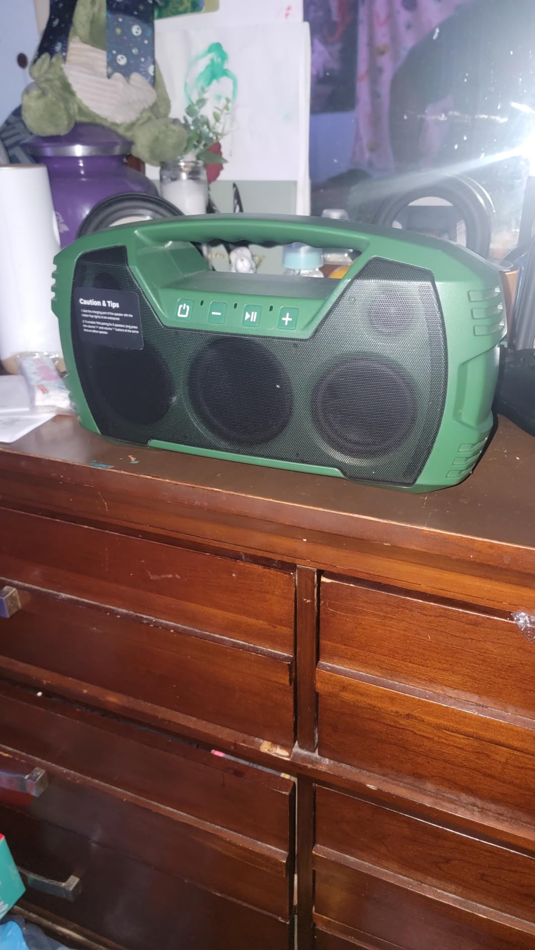 Outdoor Bluetooth Speaker, IPX7 Waterproof, 90W Peak, 32H, Black customer photo 2
