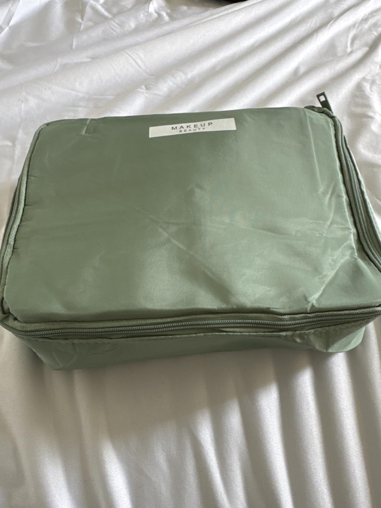 Queboom Travel Makeup Bag Cosmetic Bag Toiletry Bag for Women & Men, Green customer photo 2