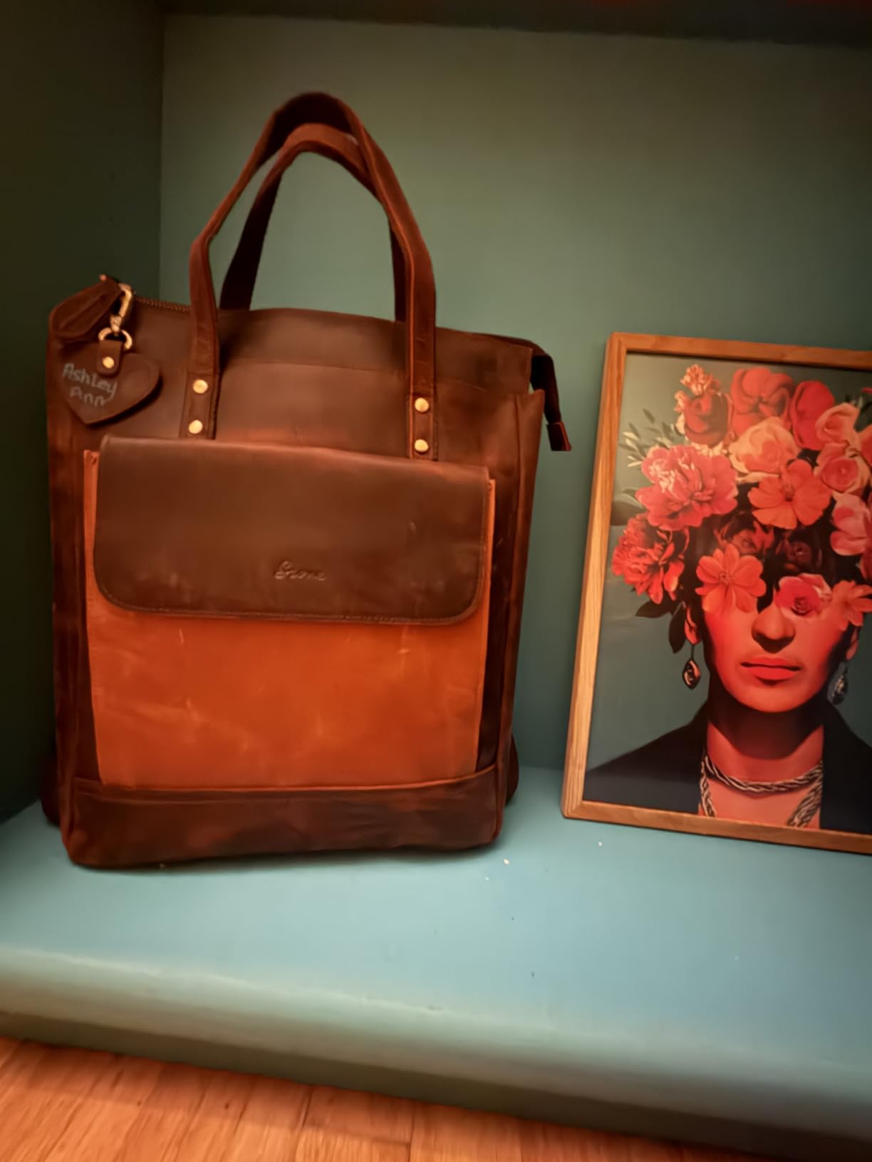 S-ZONE Genuine Leather Backpack Purse for Women Men Vintage Rucksack Handbag Travel Daypack customer photo 1