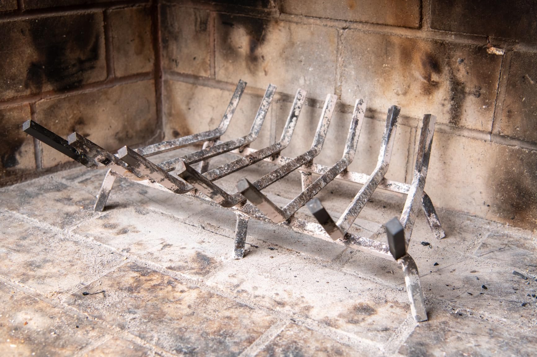 Mr IRONSTONE Fireplace Grate 24 inch Solid Steel Heavy Duty Firewood Log Burning Rack Fire Grates for Outdoor Kindling Tools Pit Indoor Fireplace Log Holder Wrought Iron Wood Stove customer photo 1
